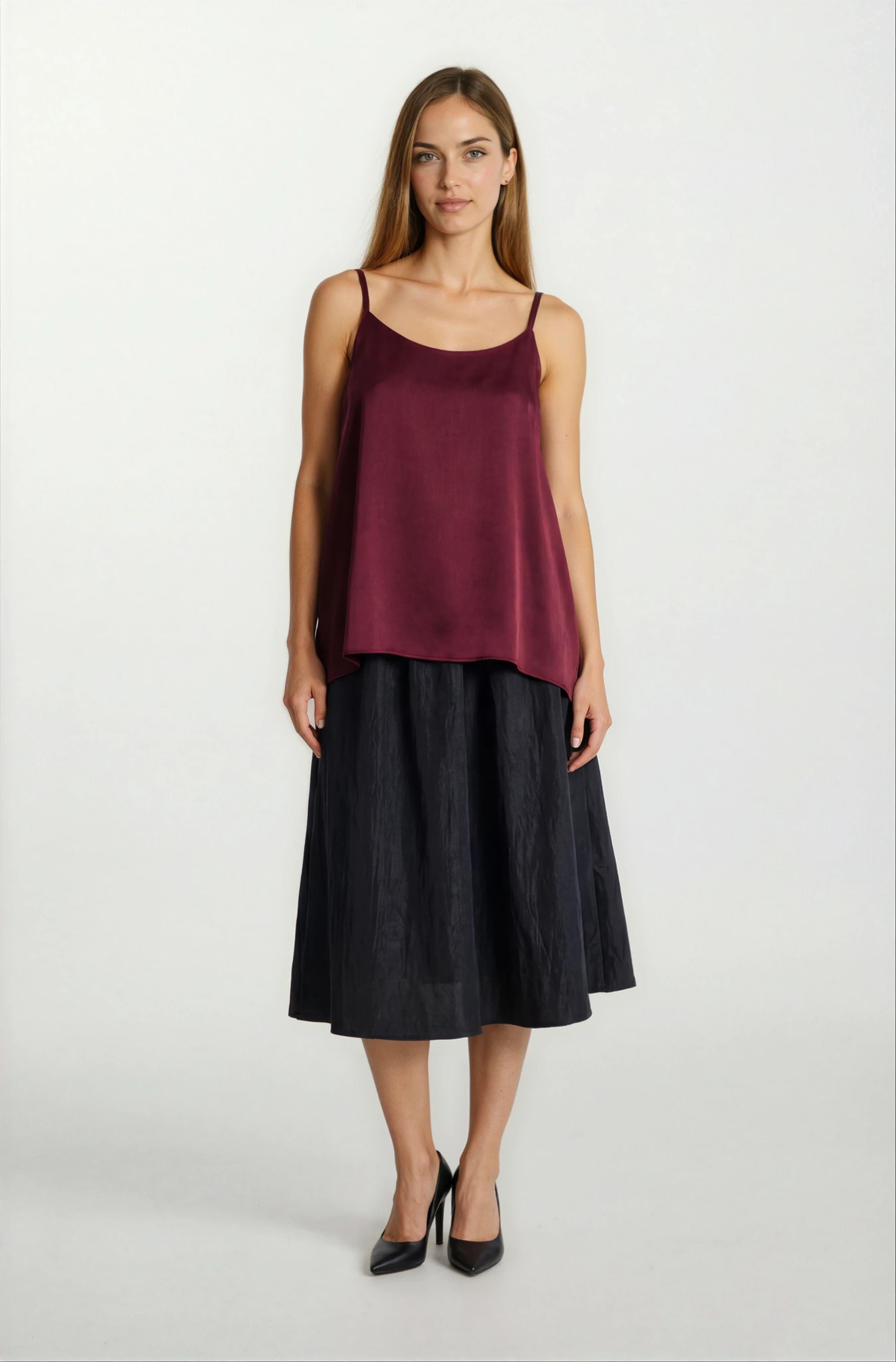 Filangieri İnce Askılı Salaş Bluz BORDO