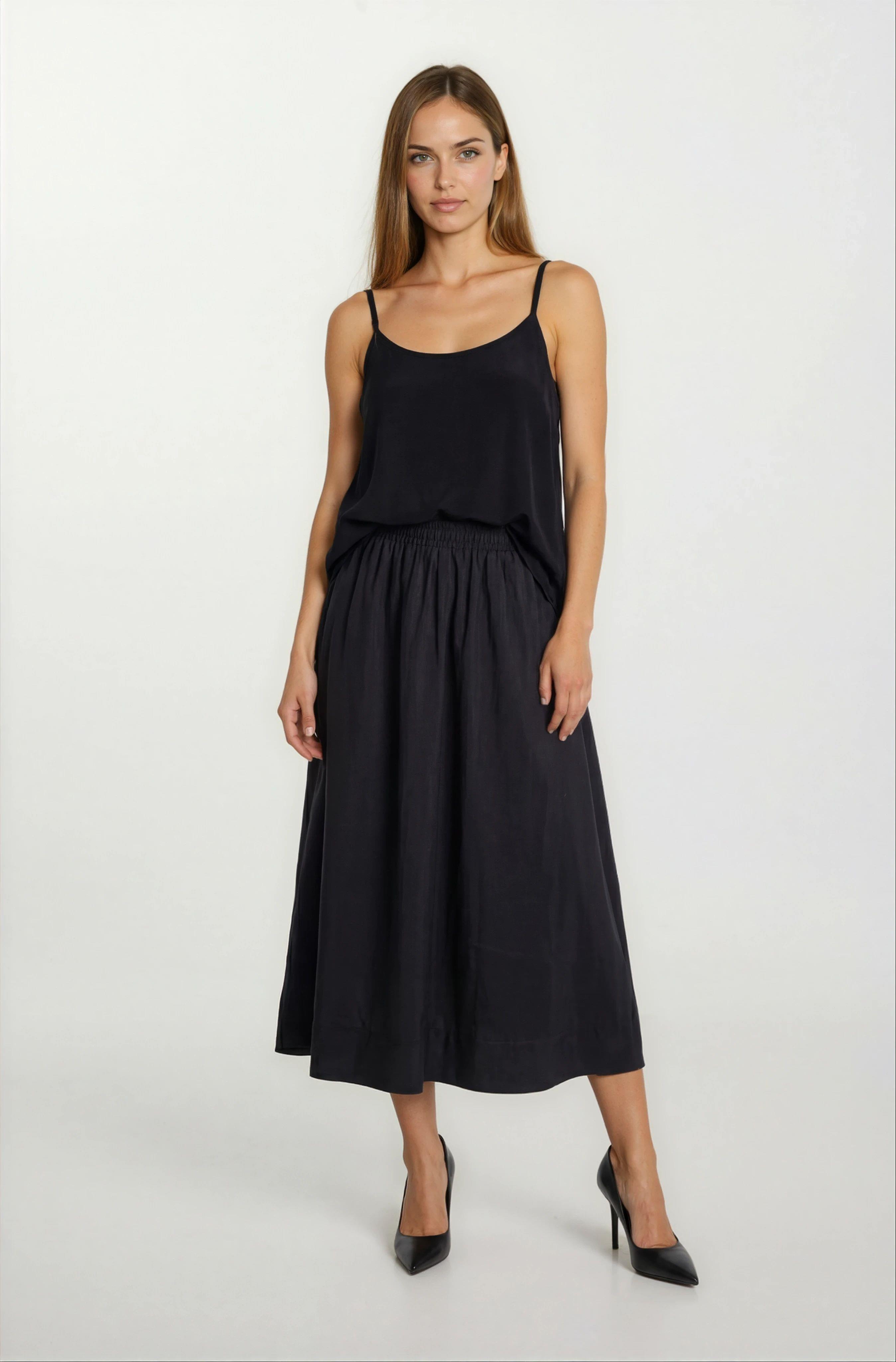 Filangieri İnce Askılı Salaş Bluz SİYAH