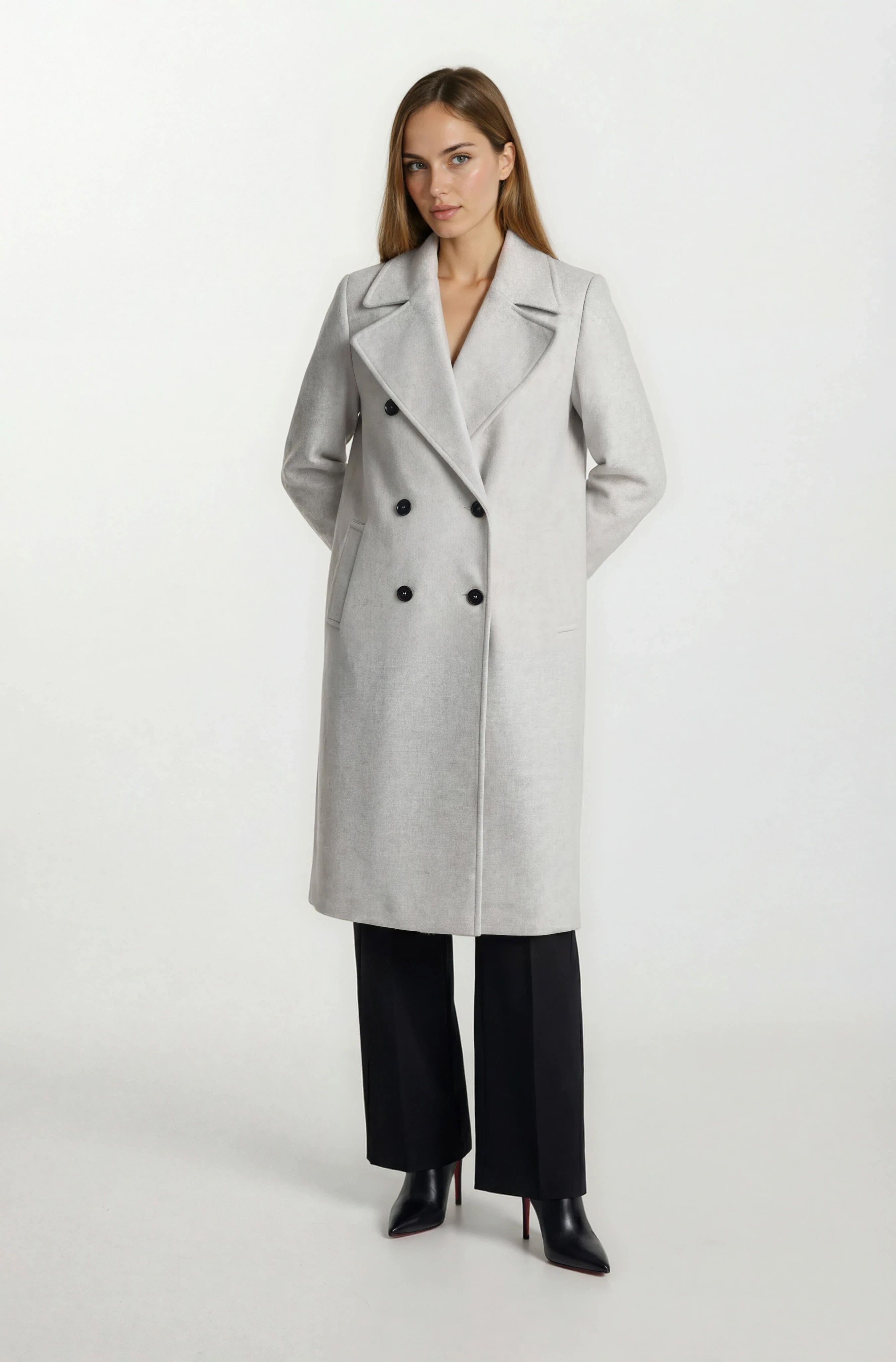 Fuhrman Kruvaze Geniş Yakalı Kaban KREM