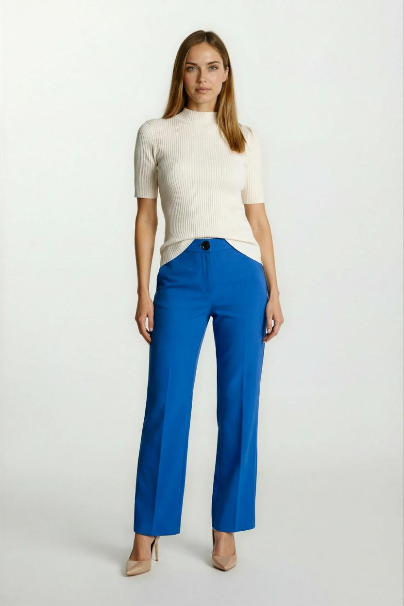 Gerbina Yüksek Bel Bol Paça Pantolon SAKS