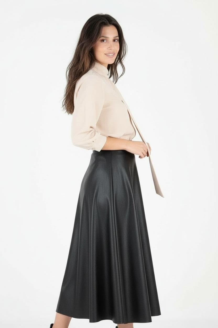 Humberto Şal Yaka Bluz BEJ