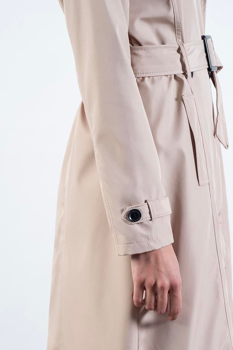 İmperatrice Kruvaze Yaka Kuşaklı Trençkot BEJ