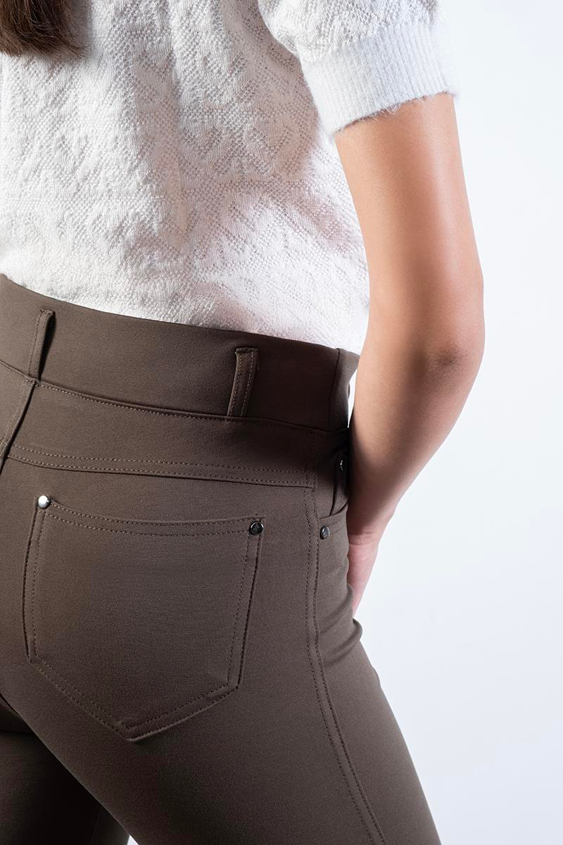 İvanda Yüksek Bel Lastikli Pantolon HAKİ