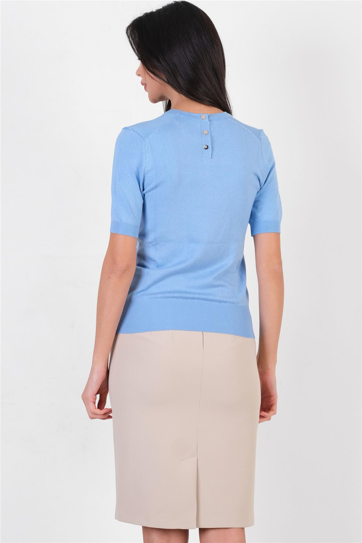 Mandy Klasik Yırtmaçlı Etek TAŞ