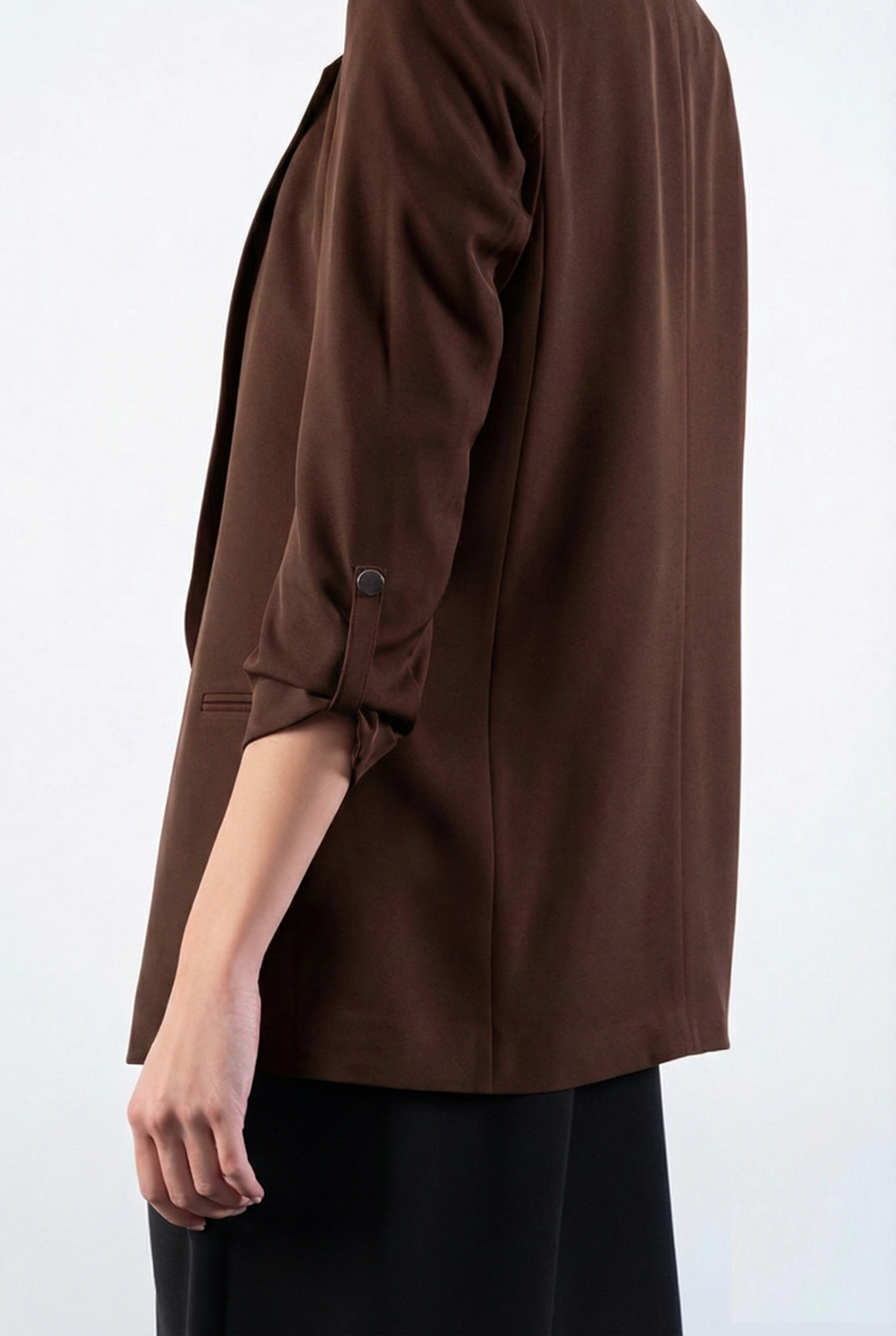 Medarda Salaş Krep Ceket KAHVE