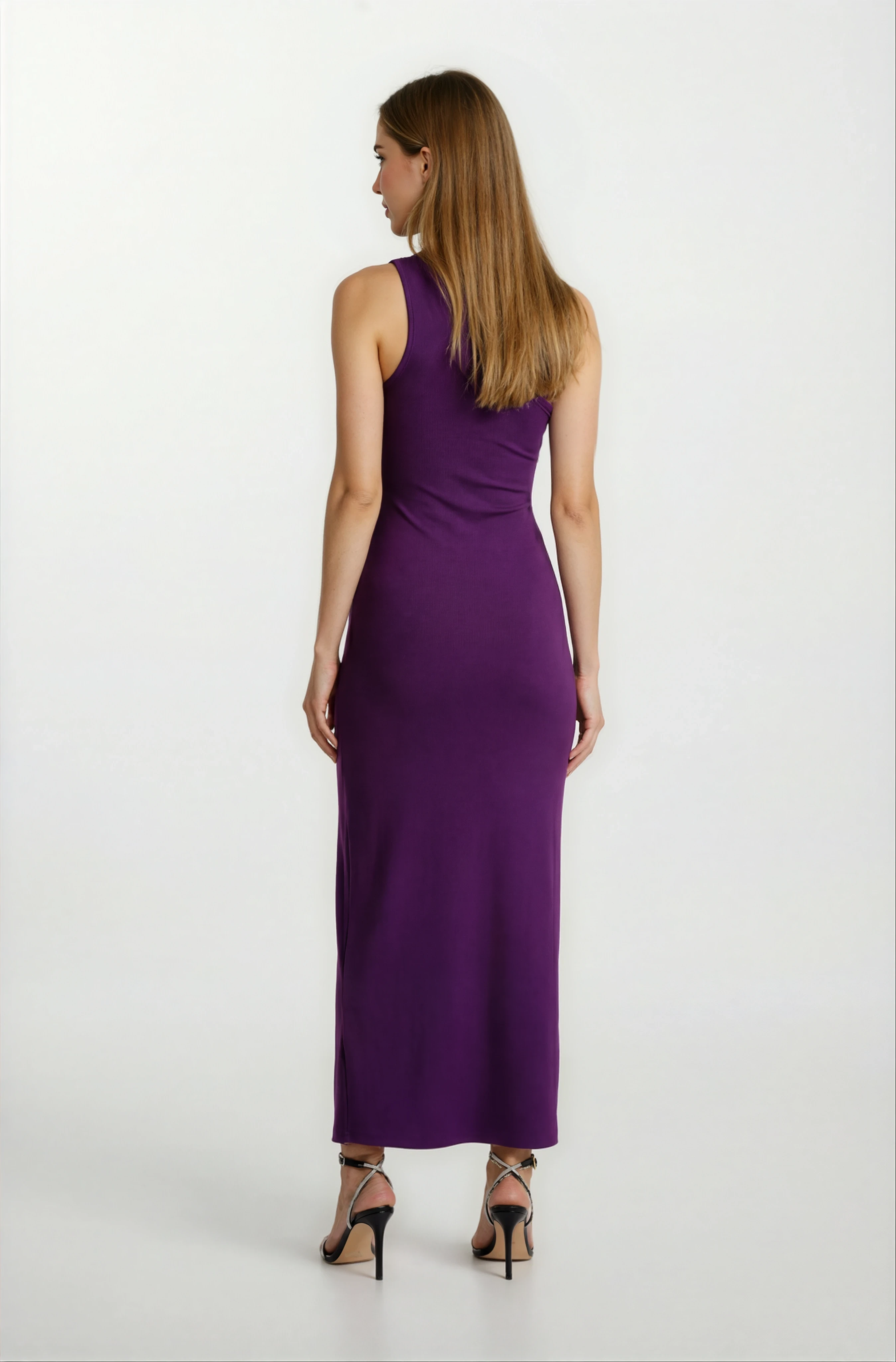 Naomi Tek Kol Yırtmaçlı Uzun Abiye Elbise MENEKSE