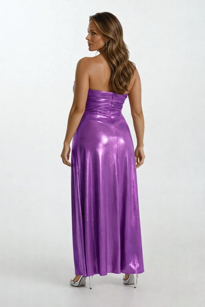 Odobella Kalp Yaka Straplez Anvelop Uzun Abiye Elbise MENEKSE