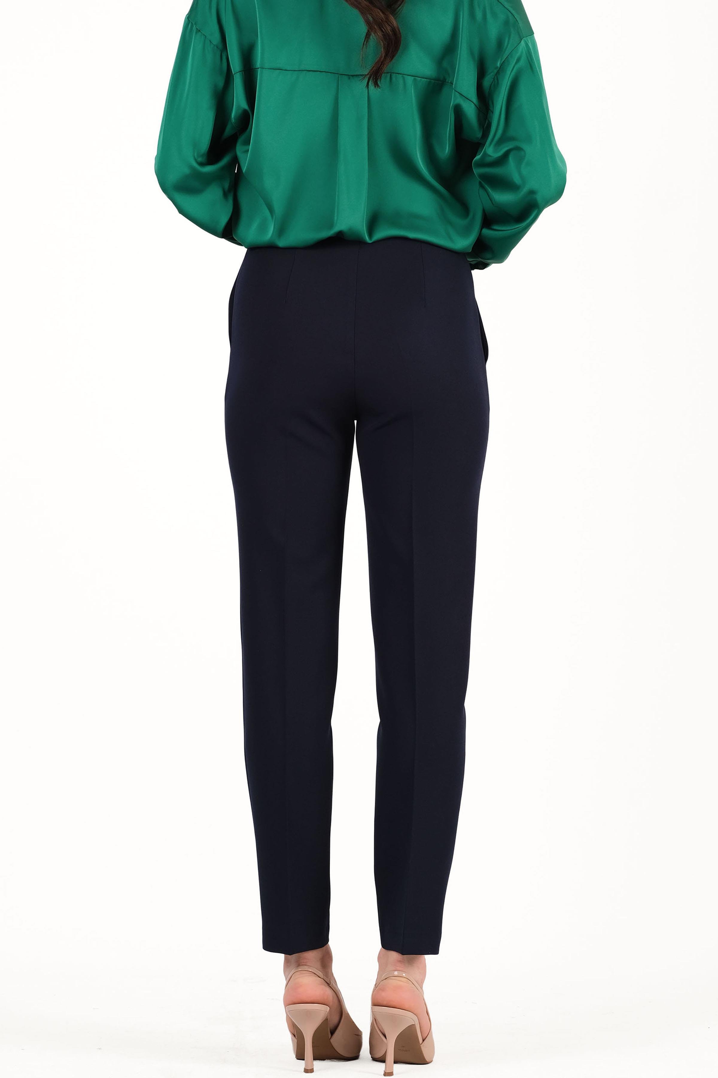 Orana Havuç Kemersiz Dar Paça Pantolon LACİVERT