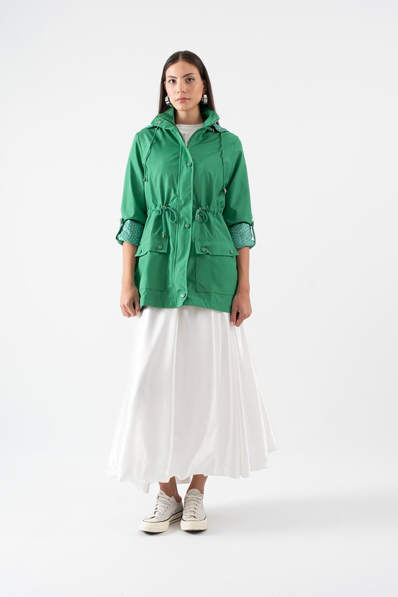 Orieldo Beli Lastikli Balon Etek BEYAZ