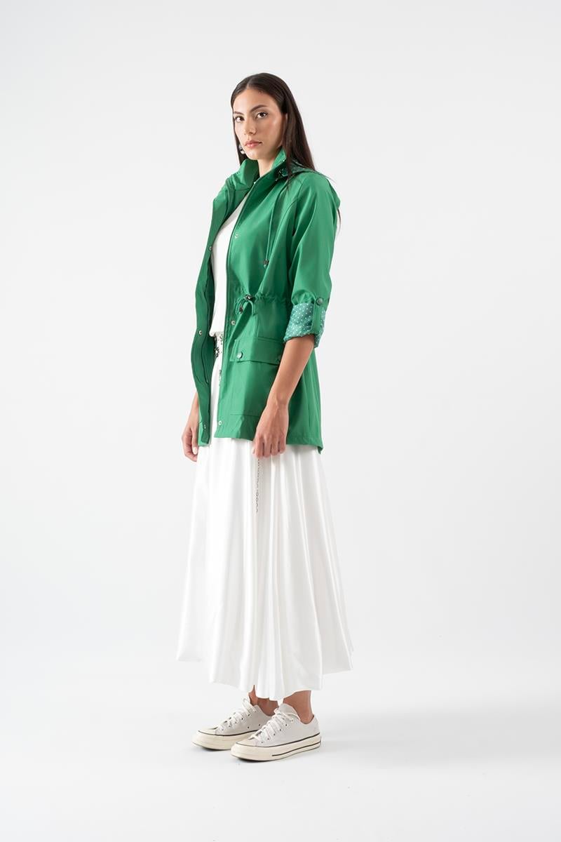 Orieldo Beli Lastikli Balon Etek BEYAZ