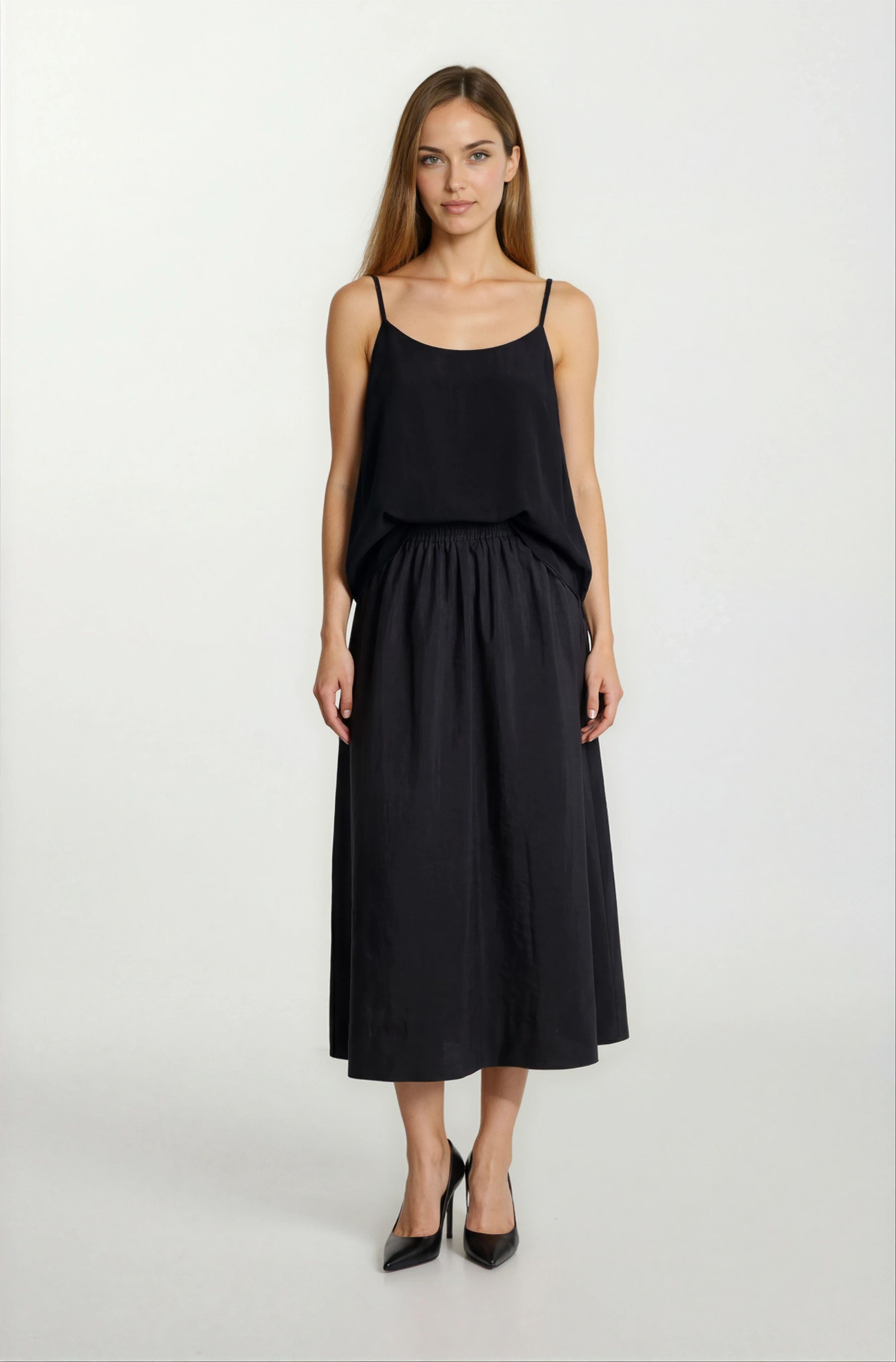 Origa Beli Lastikli Balon Etek SİYAH