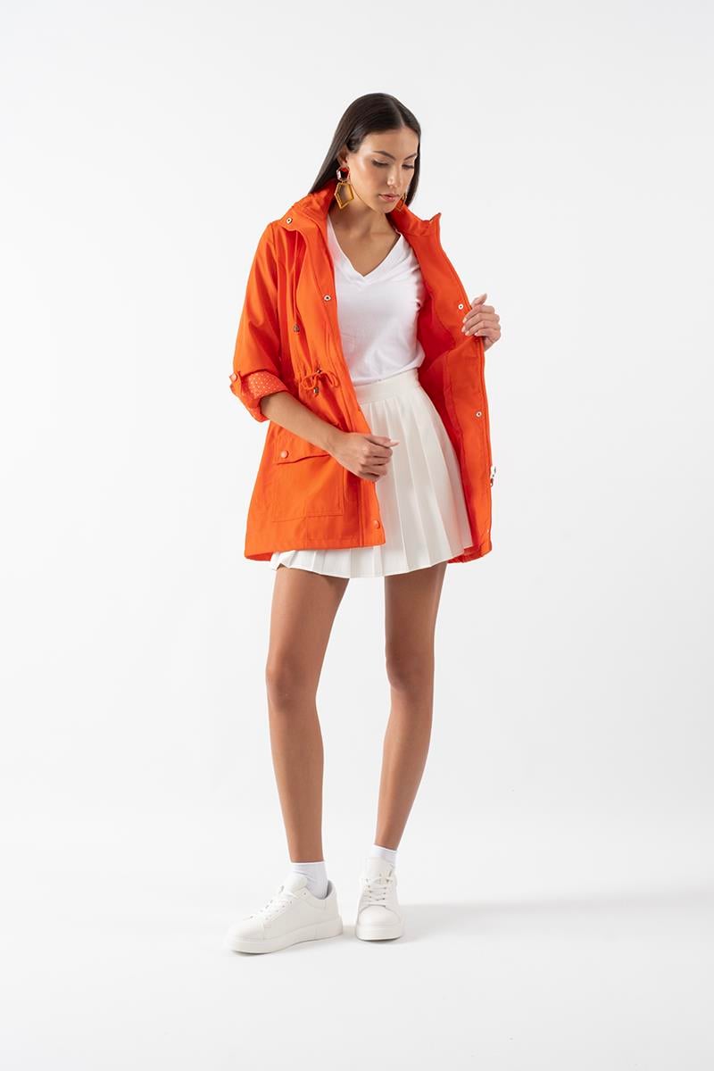 Ormella Pileli Mini Etek EKRU