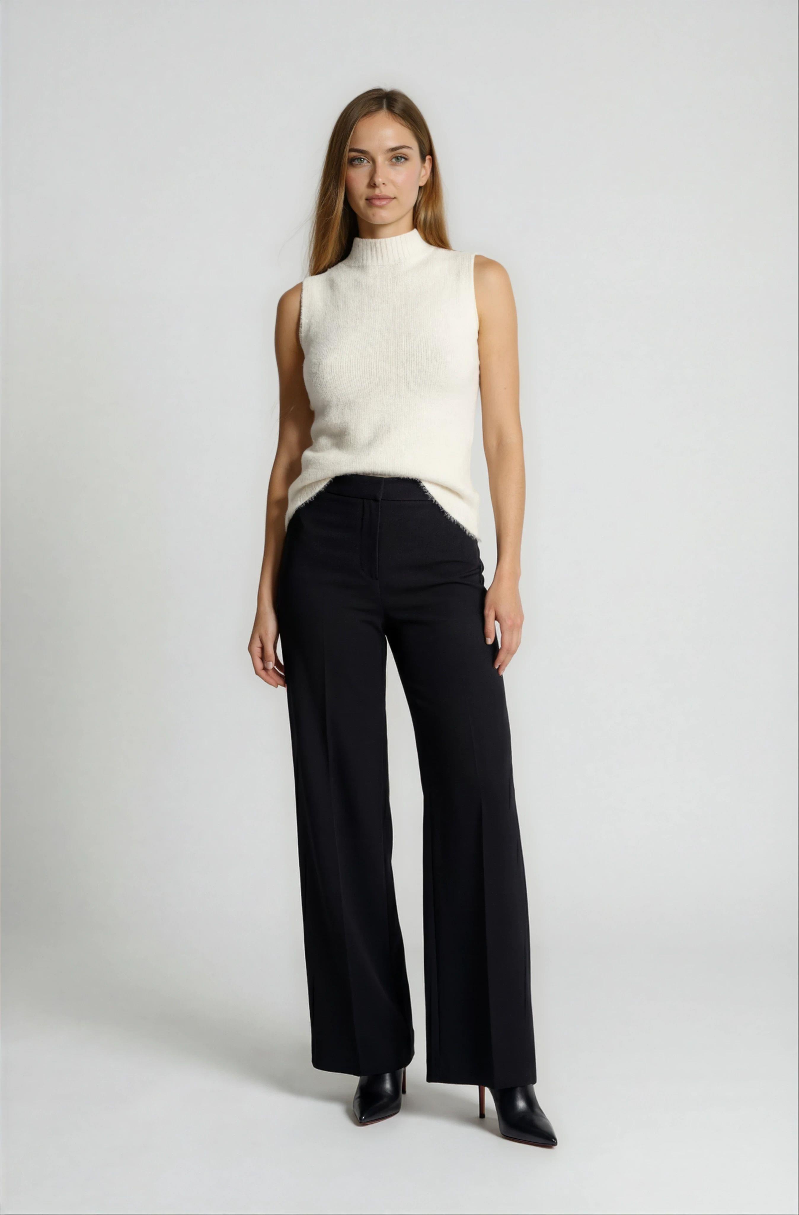 Ottavilla Yarım Balıkçı Kolsuz Triko EKRU