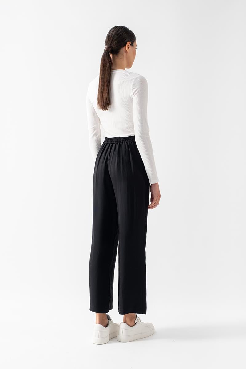 Ottonello Arka Bel Lastikli Cepli Pantolon SİYAH