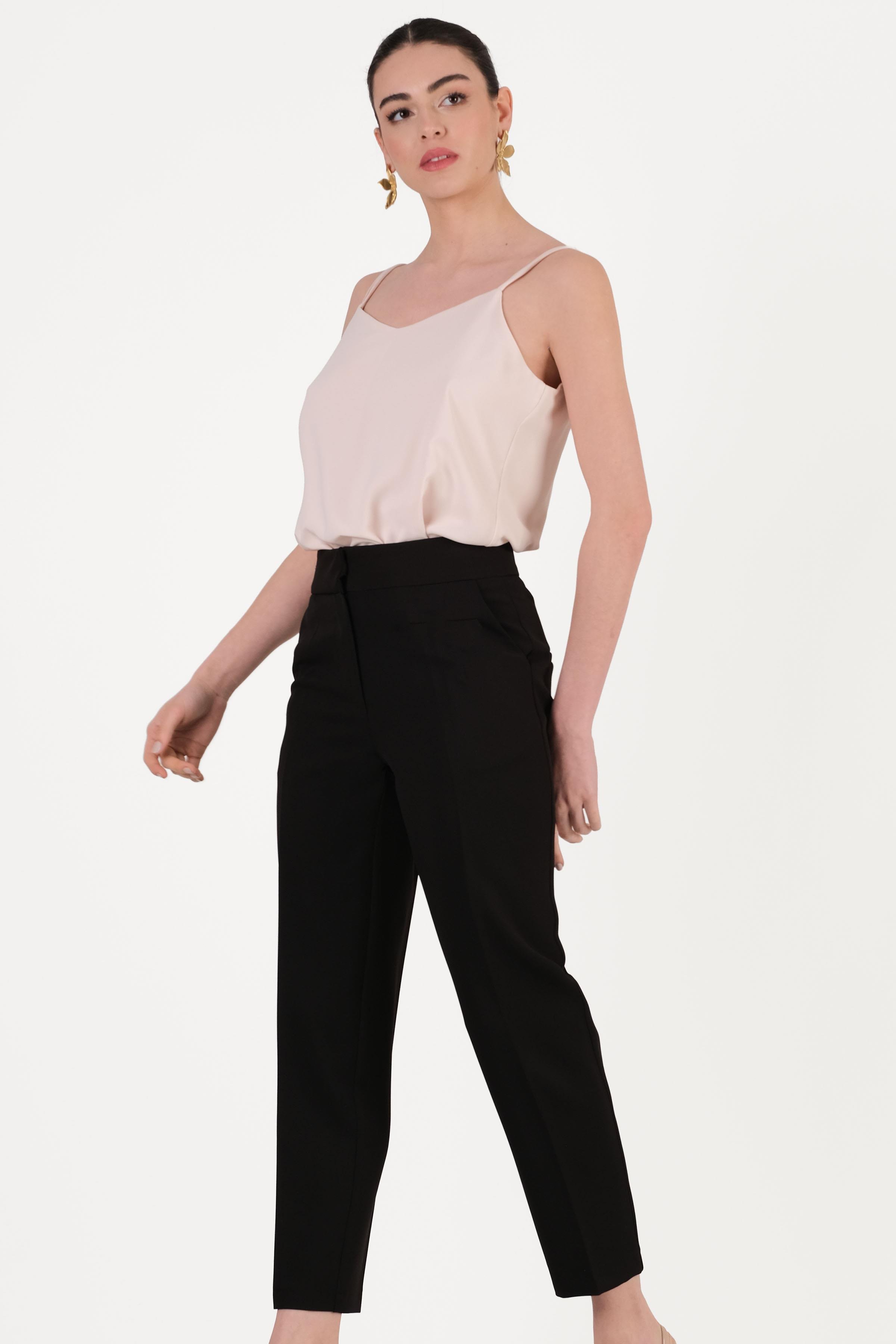 Parietti Klasik Kesim Dar Paça Pantolon SİYAH