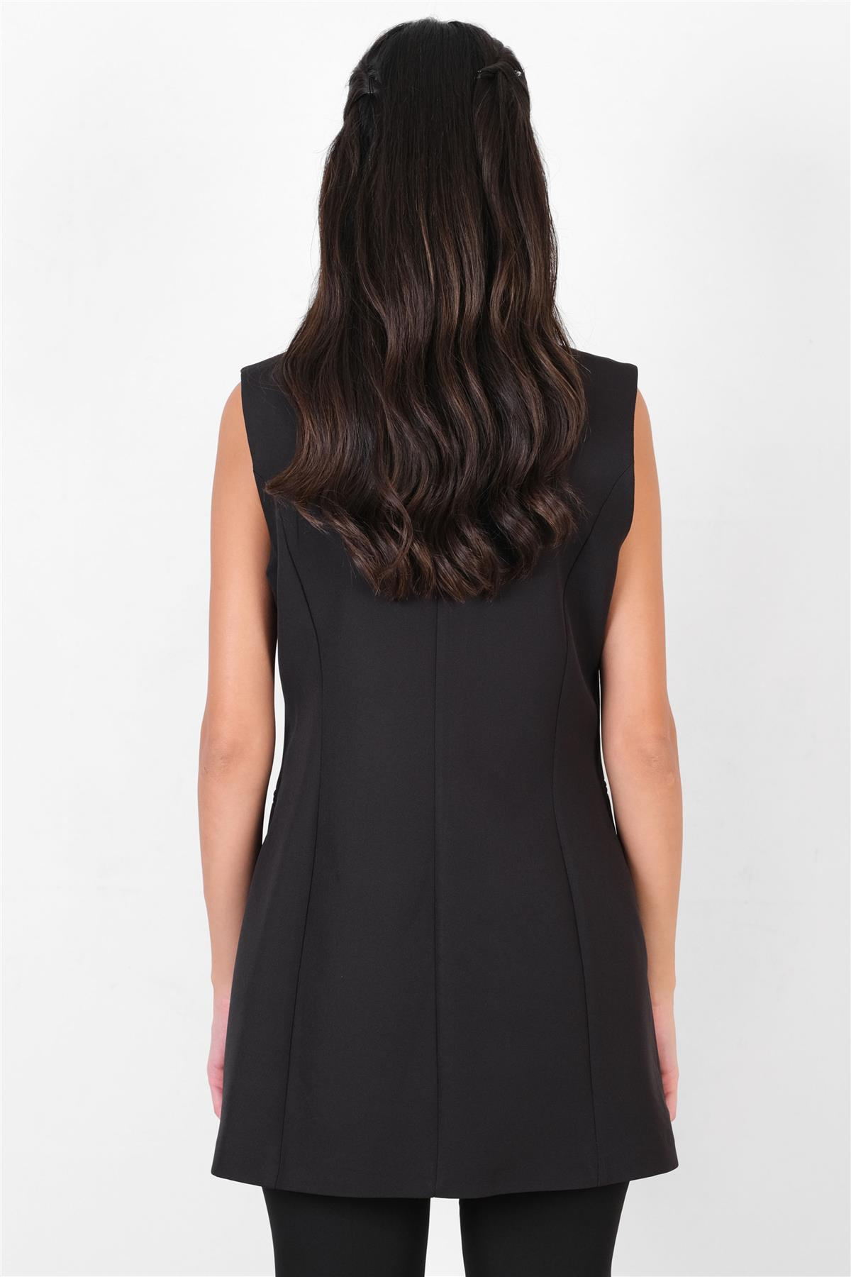 Pazira Gömlek Yaka Tek Düğme Yelek SİYAH