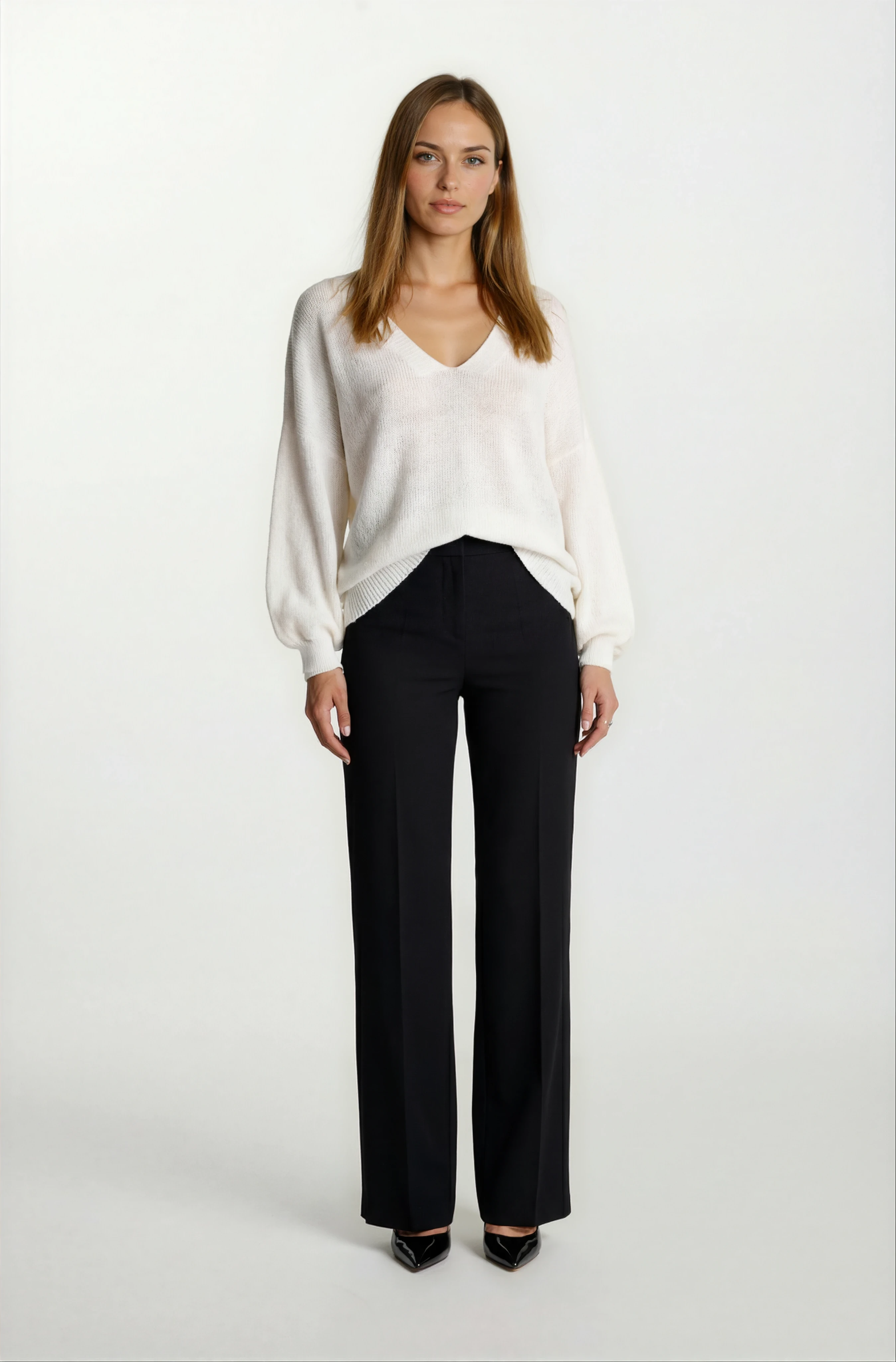 Pennie Ön Arka V Triko EKRU