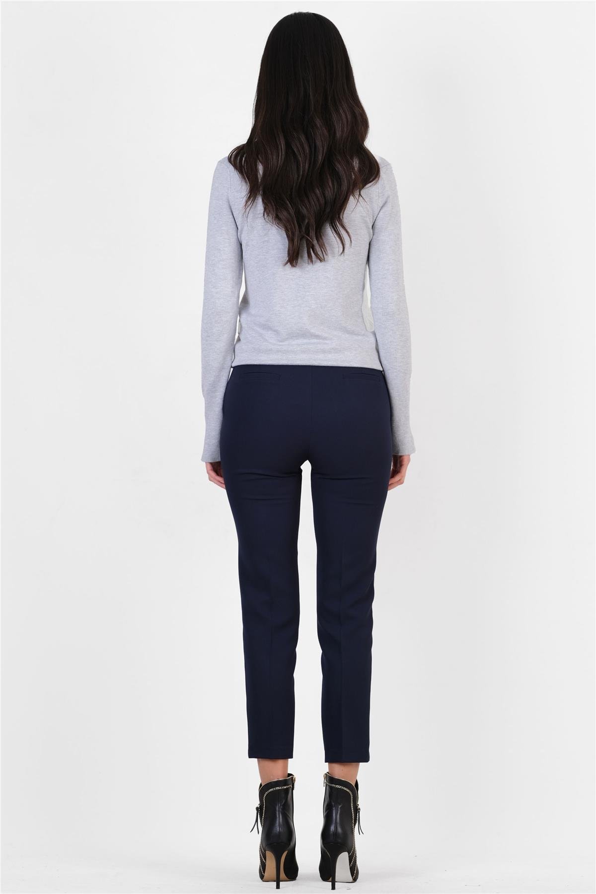 Peters Bel Kuşaklı Dar Paça Pantolon LACİVERT