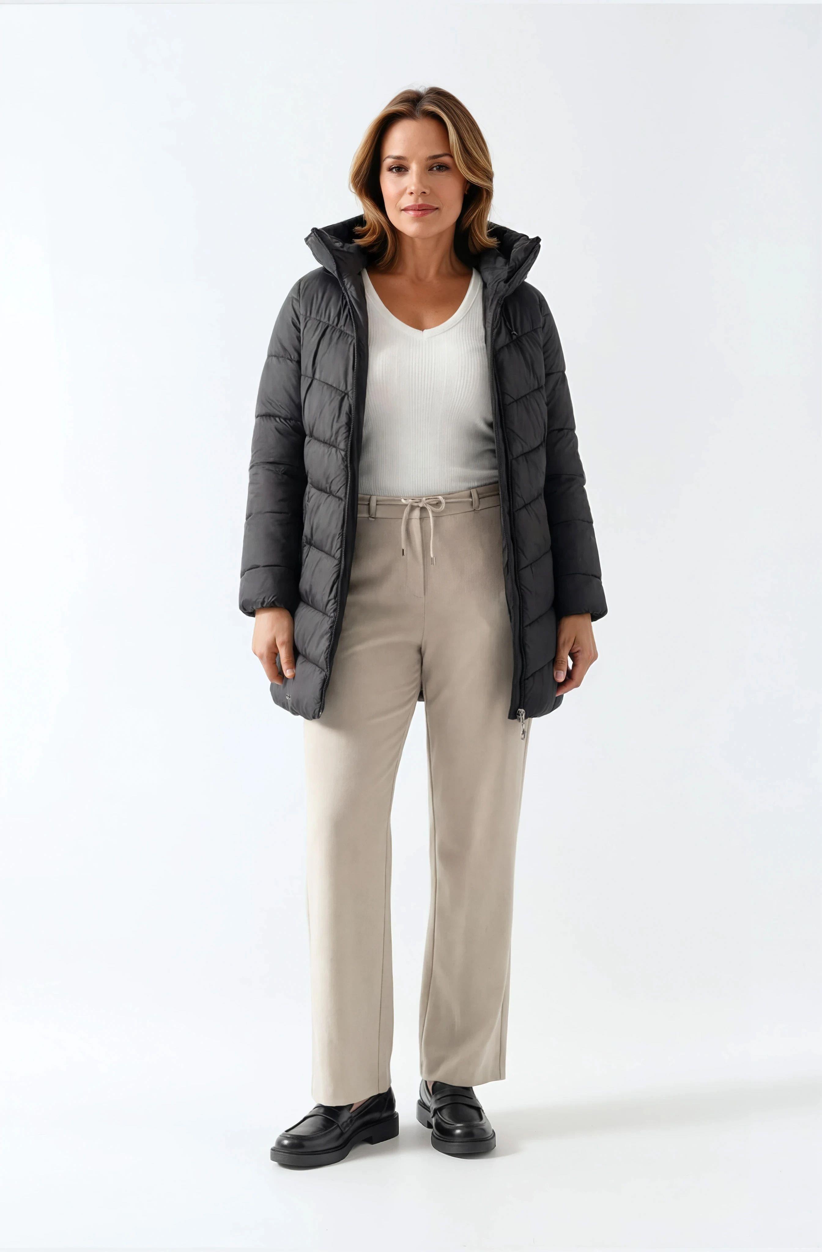 Primillo Nordic Uzun Kapüşonlu Şişme Mont SİYAH