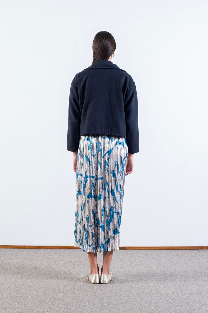 Prosperino Dik Yaka Önden Fermuarlı Mont LACİVERT