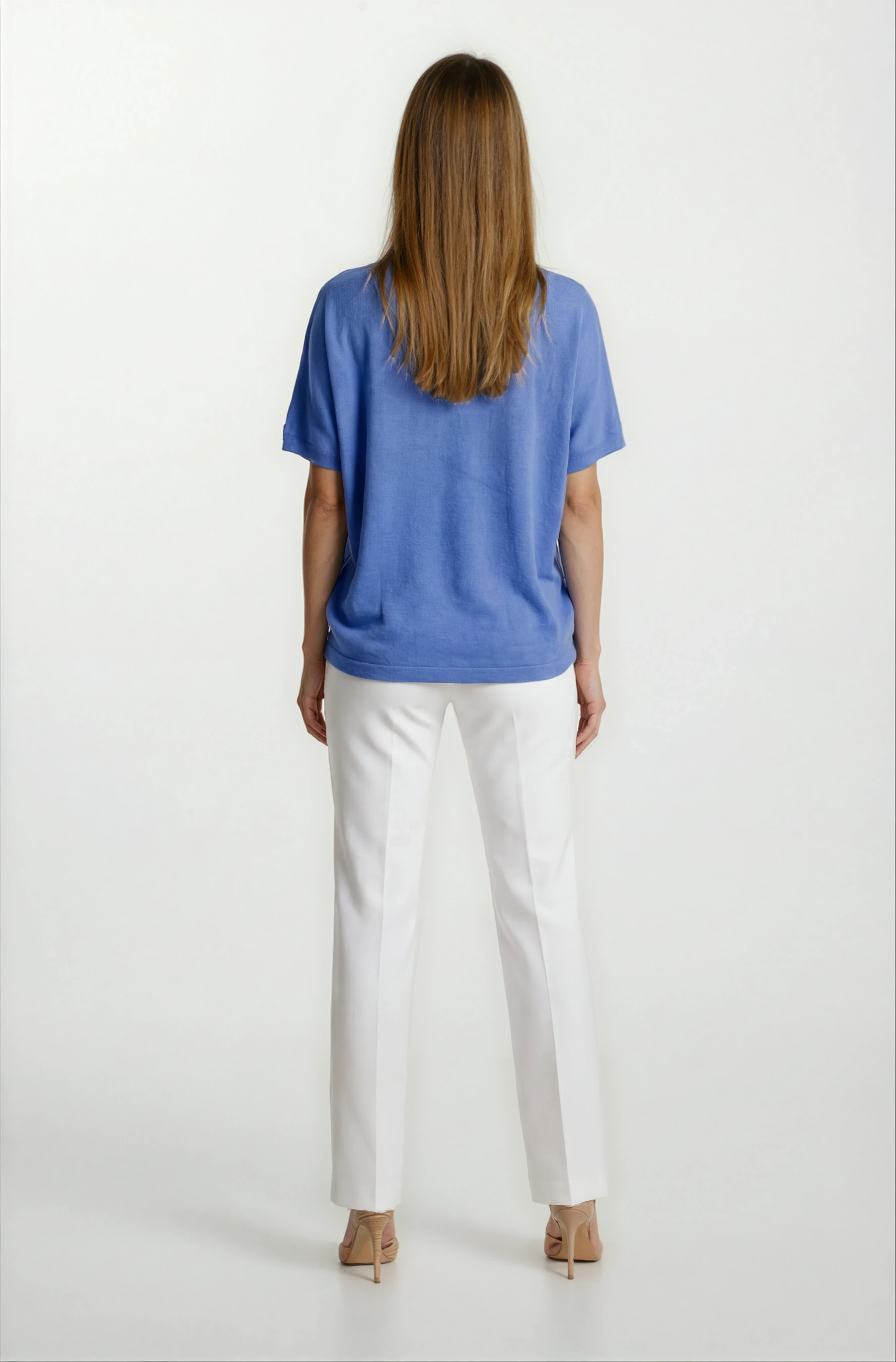 Provido V Yaka Düşük Kol Triko İNDİGO