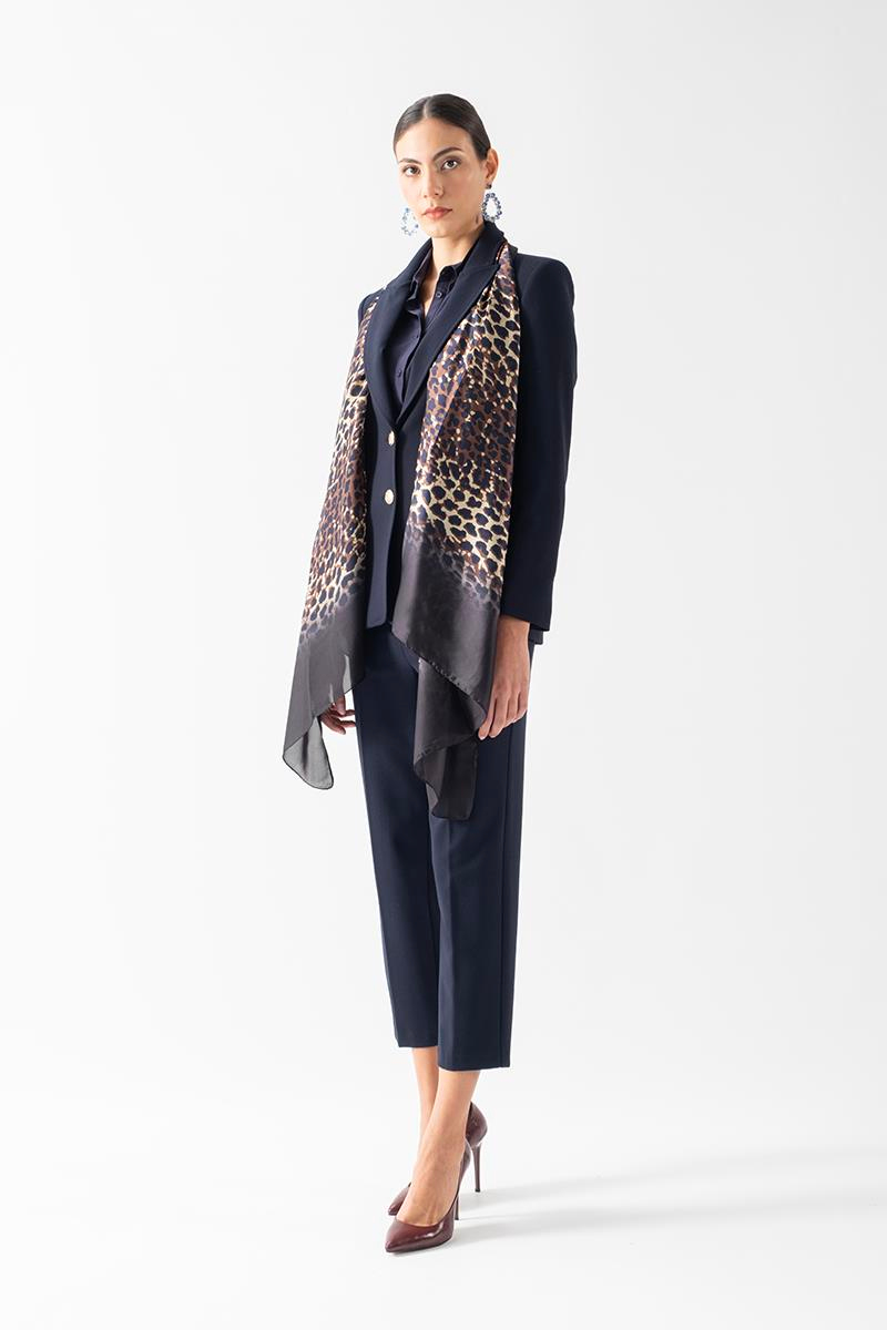 Rachelina Desenli Şal KAHVE