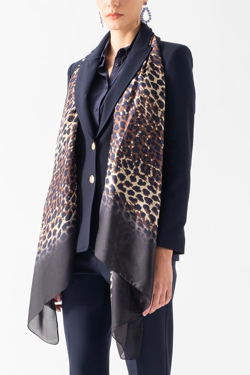 Rachelina Desenli Şal KAHVE