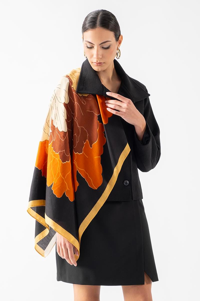 Ramenghi Desenli Şal TABA