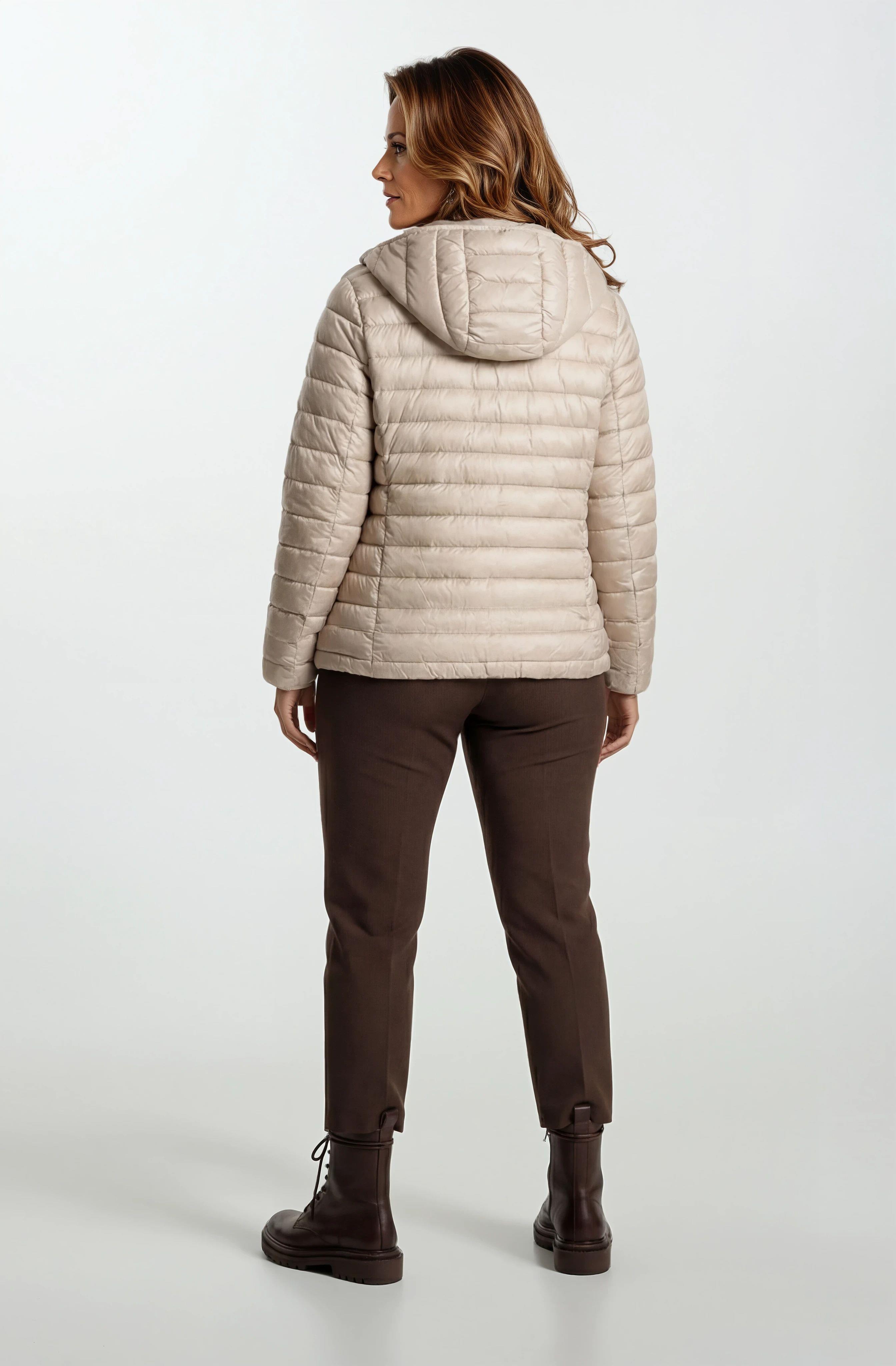 Ranuccio Çift Taraflı Kapitoneli Peluş Kapüşonlu Mont VİZON