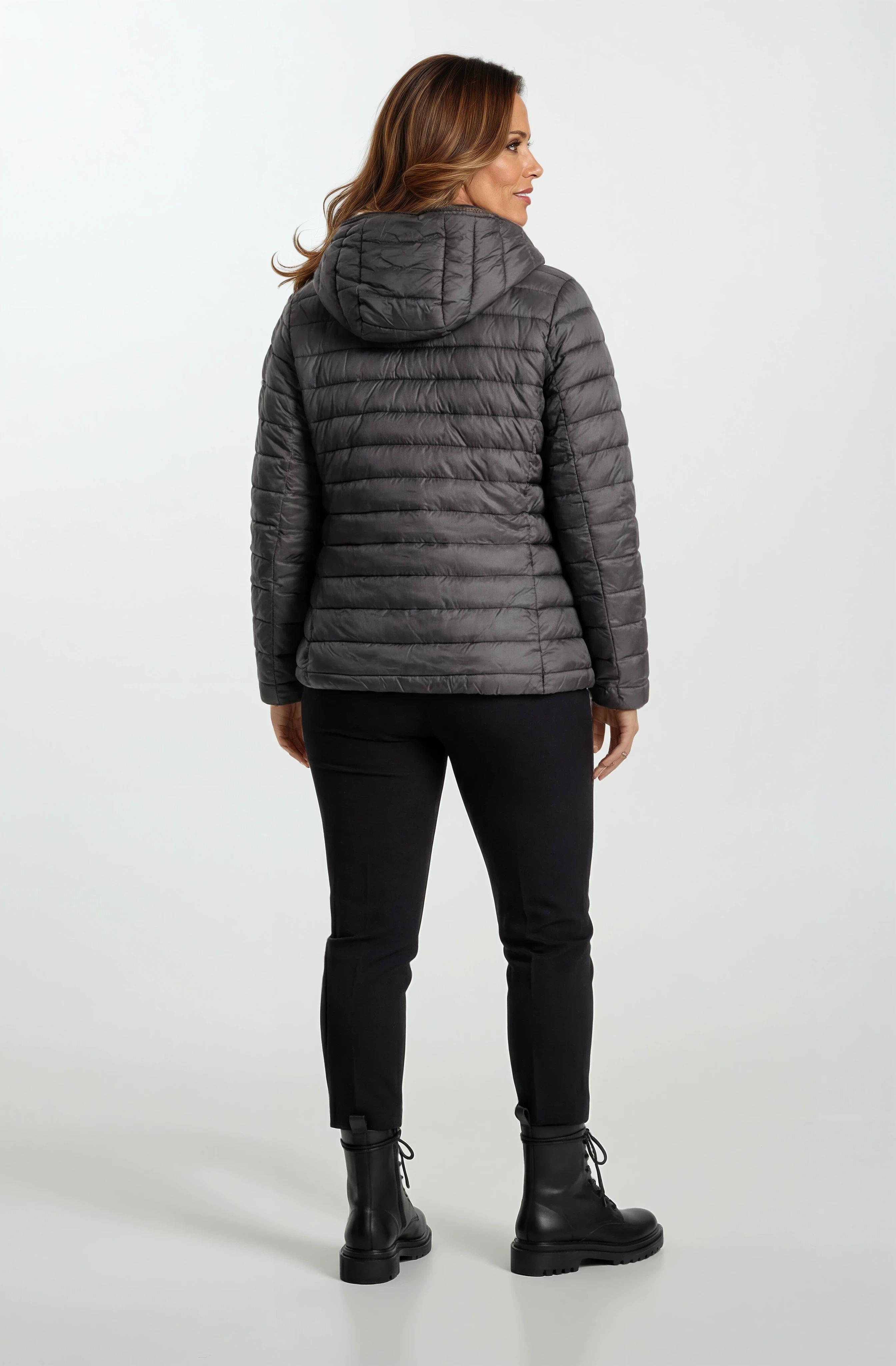 Ranuccio Çift Taraflı Kapitoneli Peluş Kapüşonlu Mont SİYAH