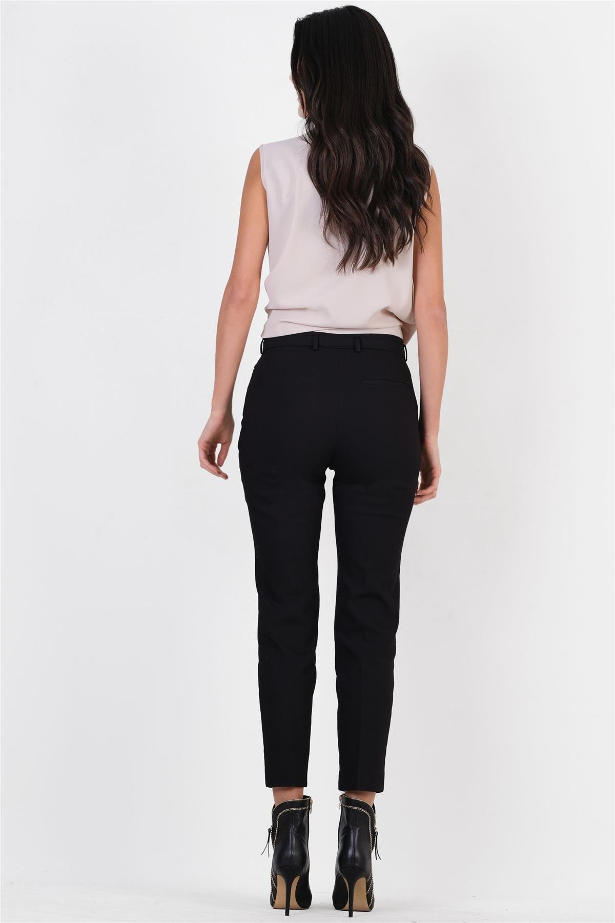 Ratchford Kemerli Kasap Cep Boru Paça Pantolon SİYAH