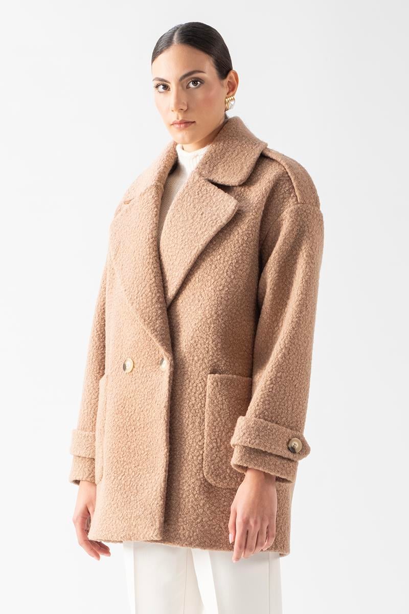 Renuccio Kruvaze Yandan Cepli Salaş Kaban CAMEL