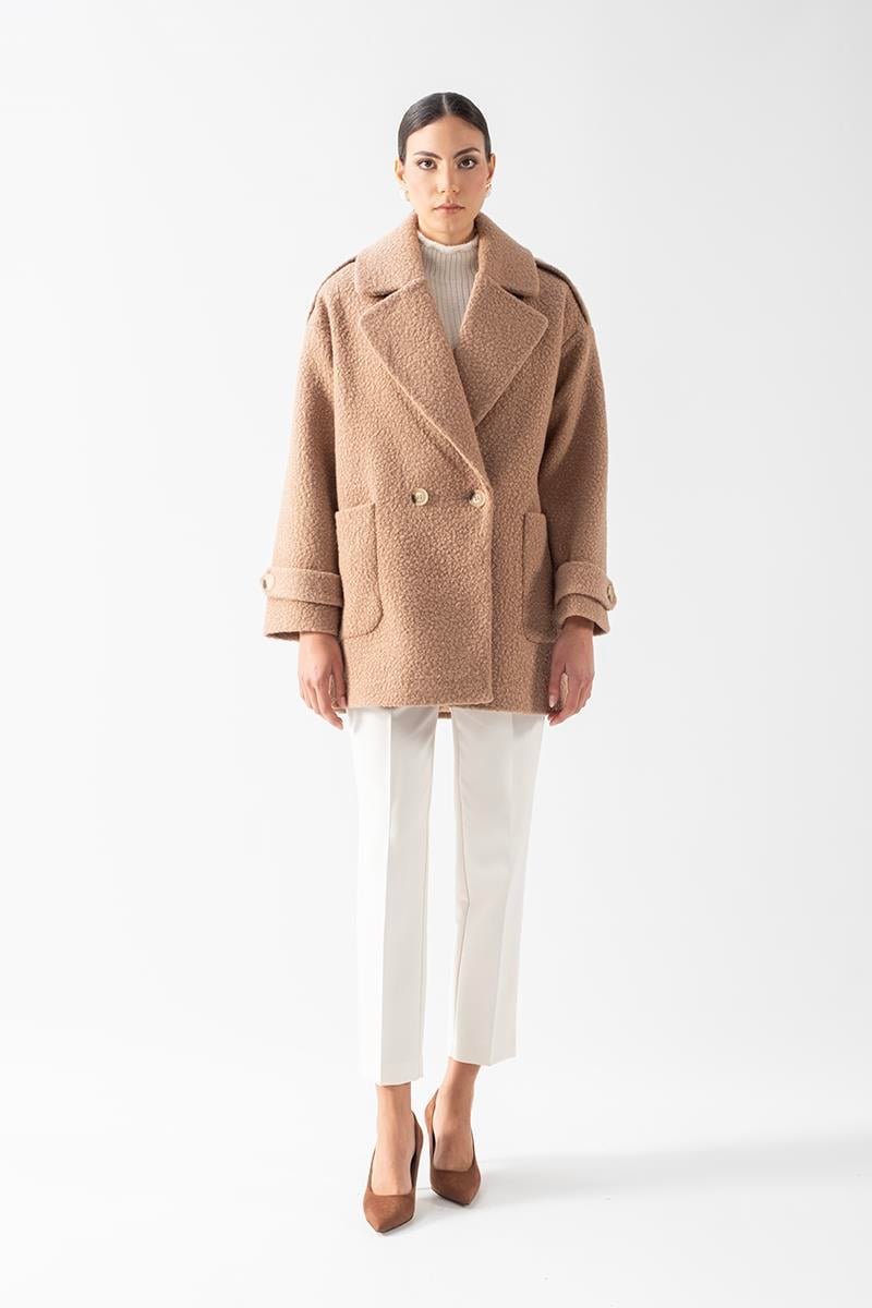 Renuccio Kruvaze Yandan Cepli Salaş Kaban CAMEL