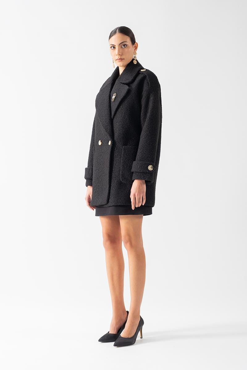 Renuccio Kruvaze Yandan Cepli Salaş Kaban SİYAH