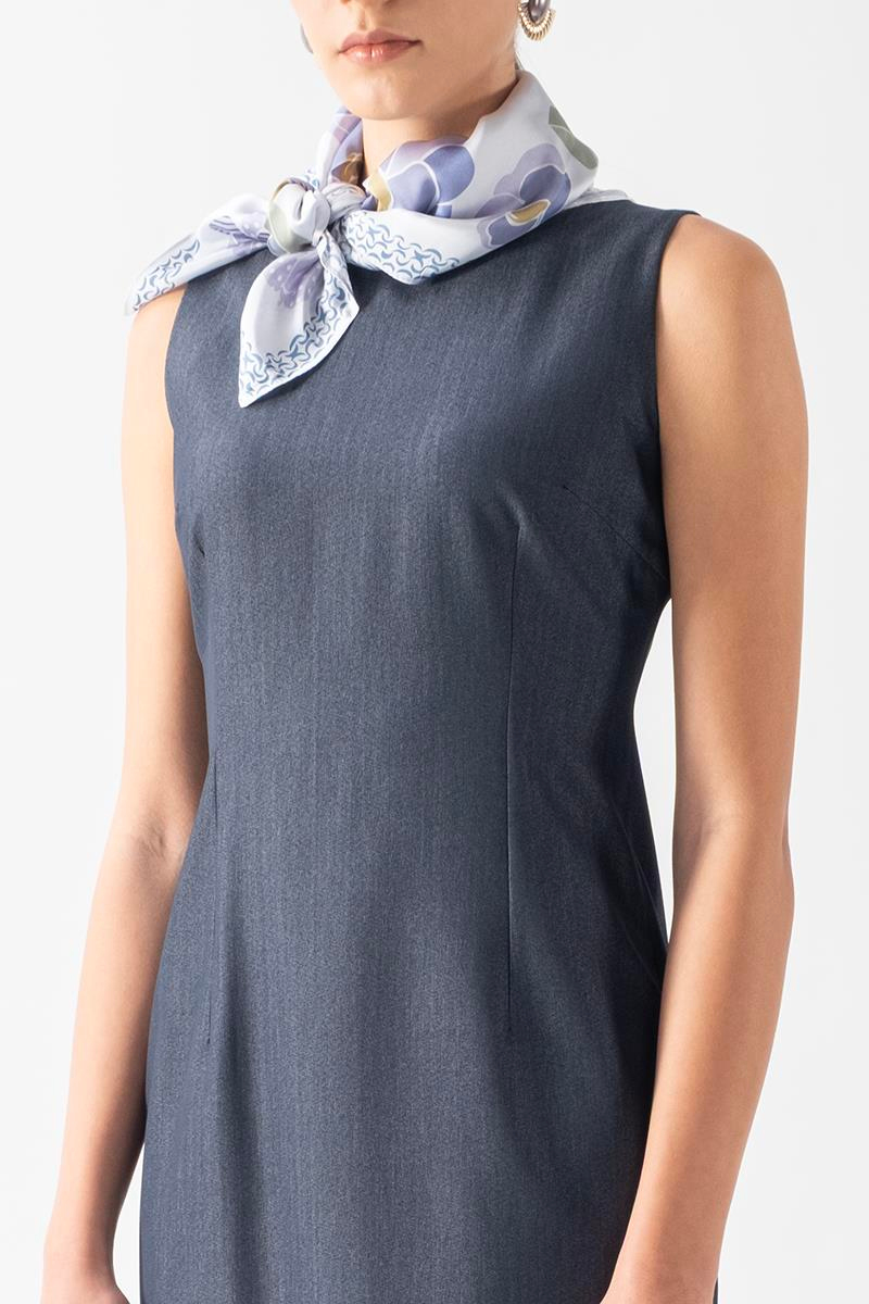 Ritovski Desenli Fular İNDİGO