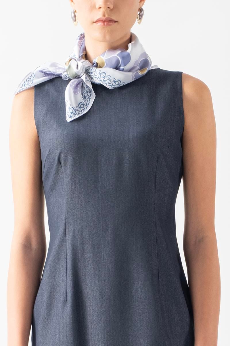 Ritovski Desenli Fular İNDİGO