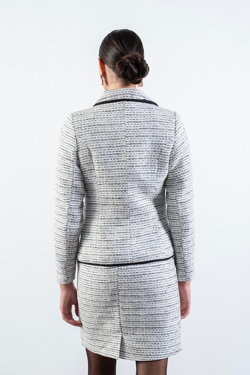 Rolston Bebe Yaka Biye Detaylı Önden Düğmeli Cep Kapaklı Ceket EKRU