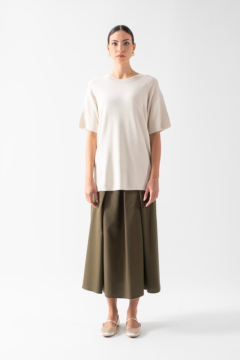 Sabani Bisiklet Yaka Kısa Kol Triko KEMİK