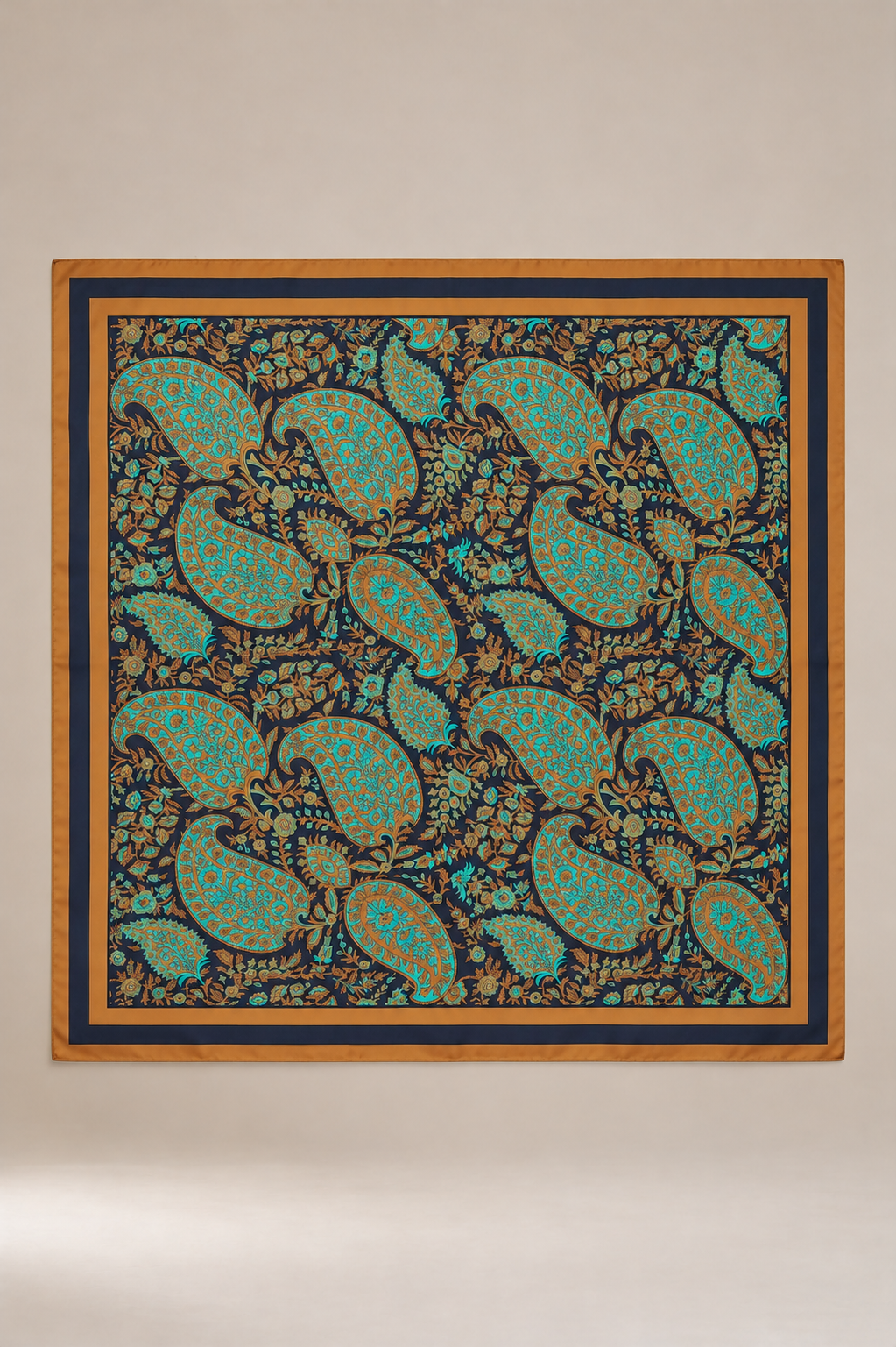 Şaldesen Kenarları Bordürlü Şal 110 x 110 cm TABA