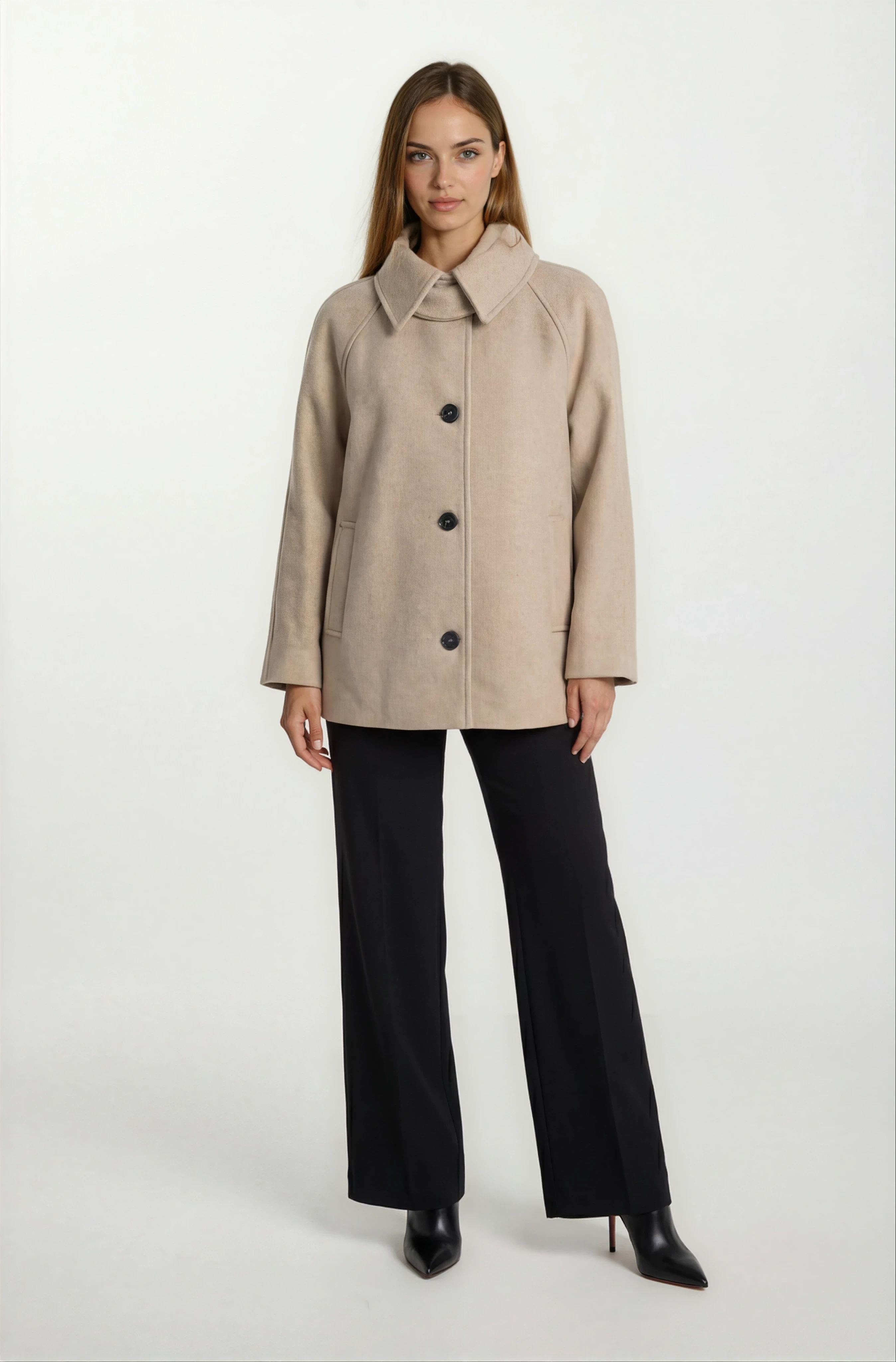 Schettino Gömlek Yaka Mont BEJ