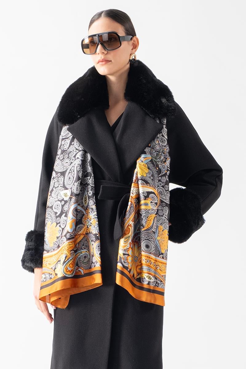 Soderbergh Desenli Şal SİYAH