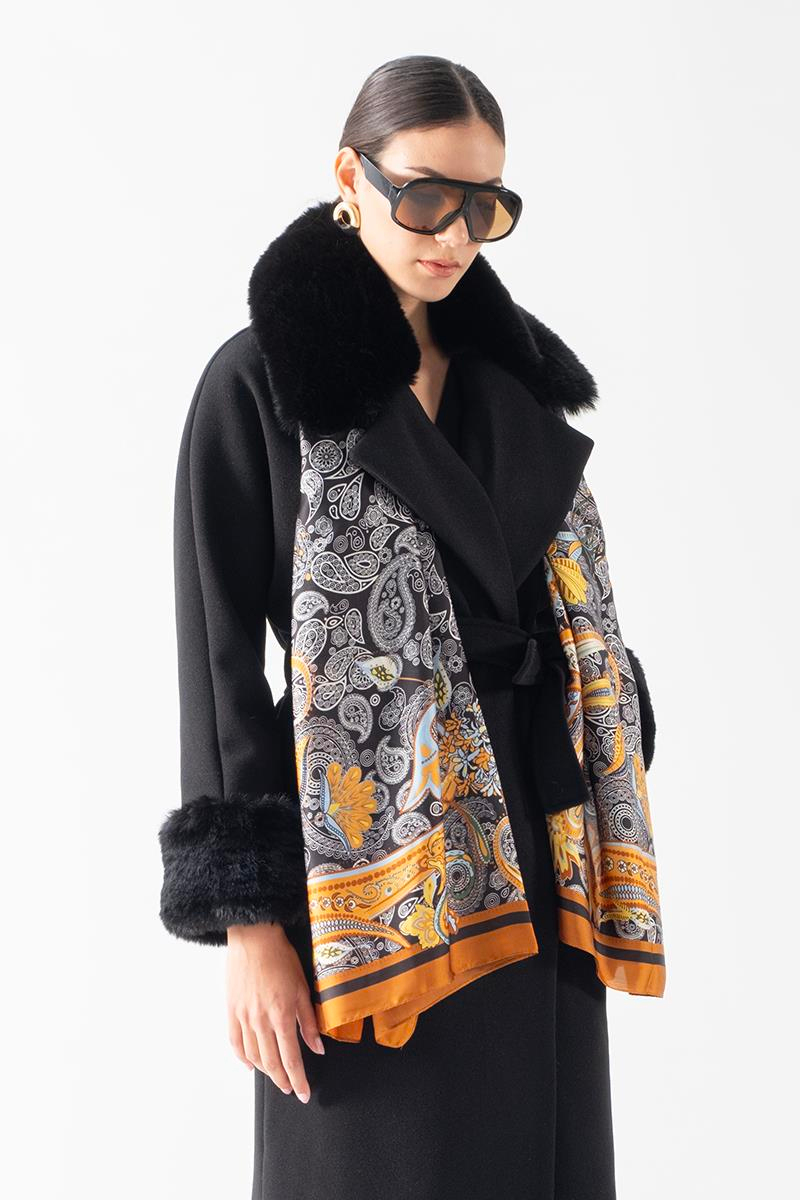 Soderbergh Desenli Şal SİYAH