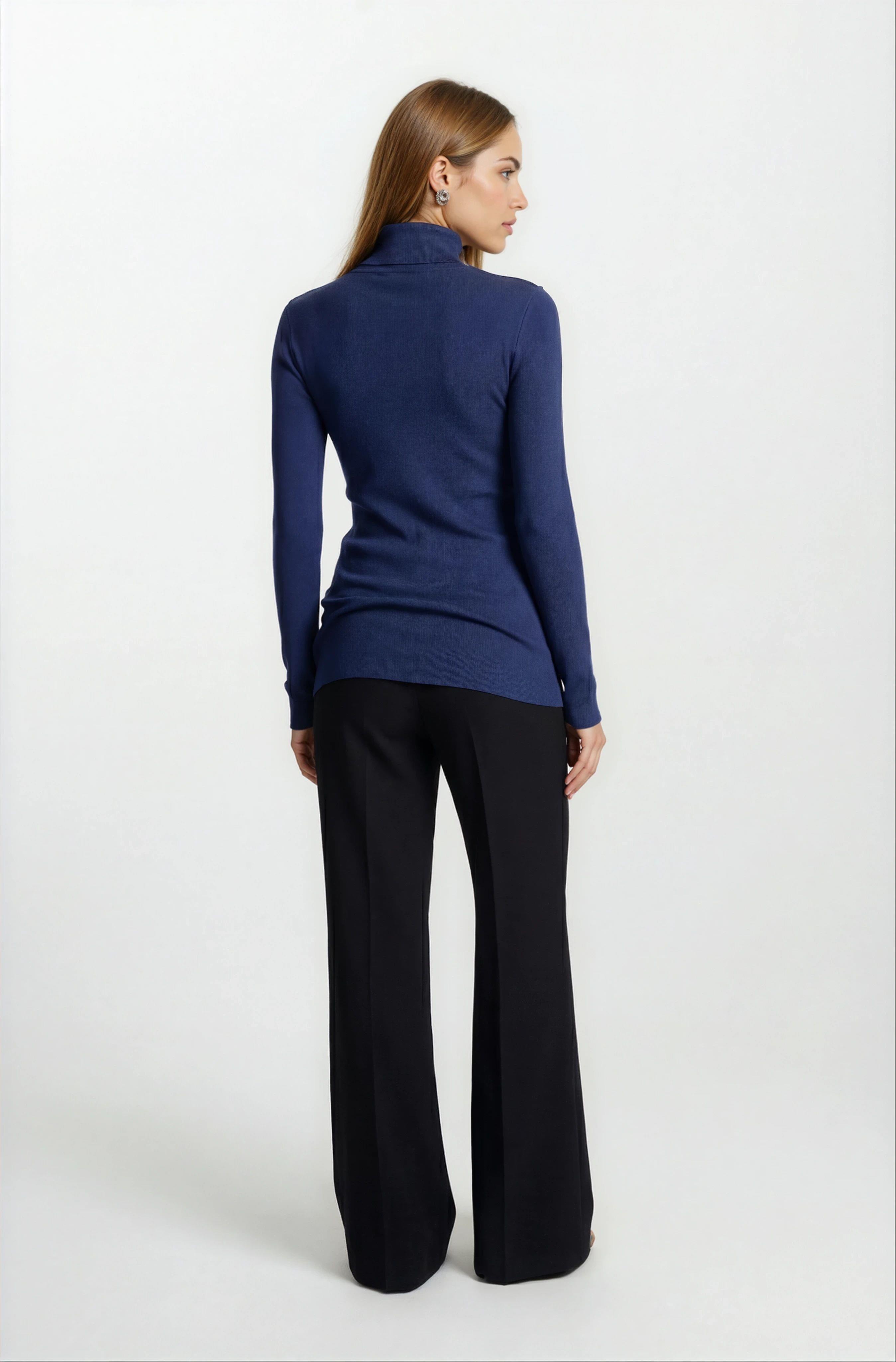 Valverde Balıkçı Yaka Uzun Kol Triko LACİVERT