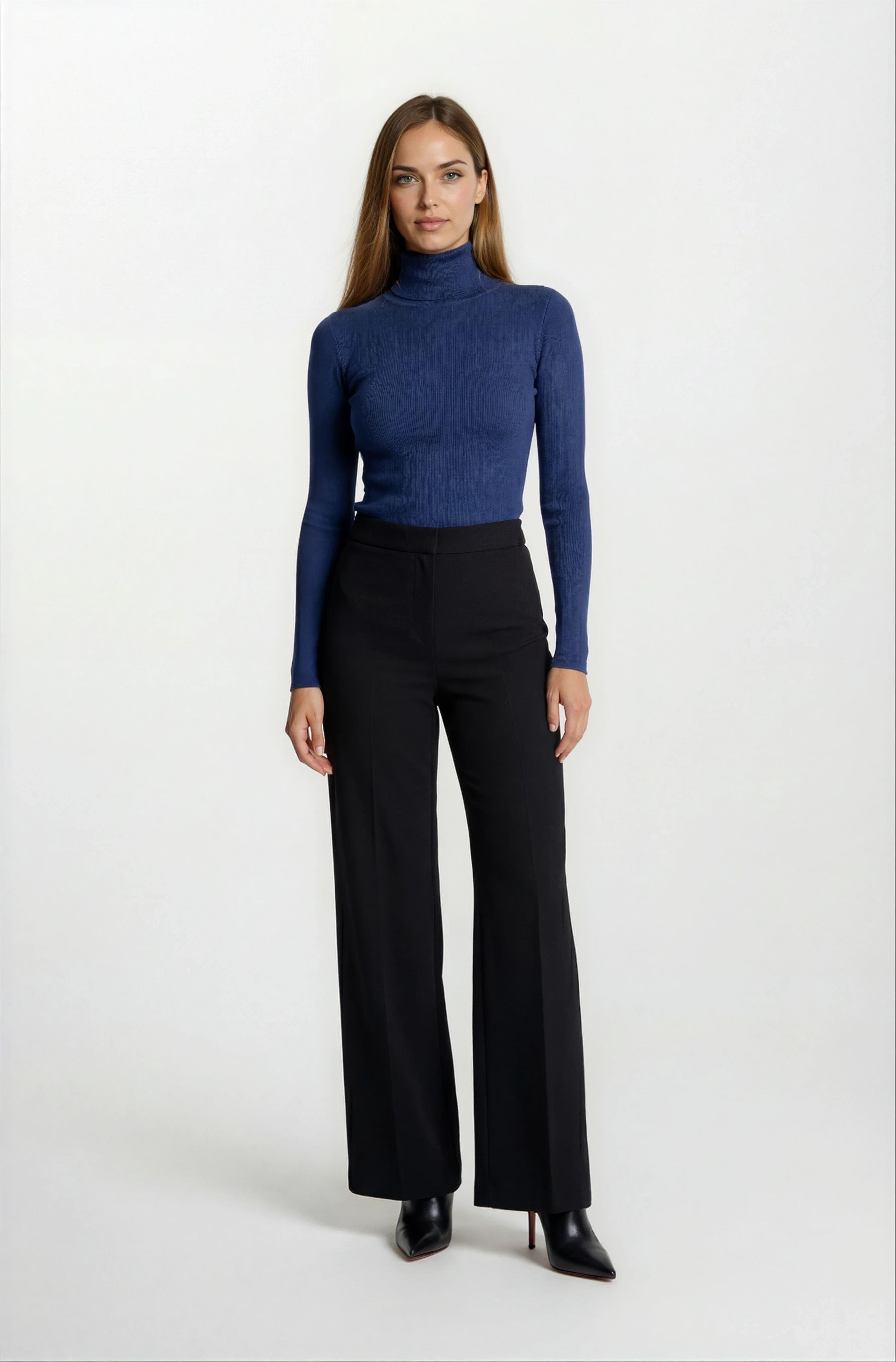 Valverde Balıkçı Yaka Uzun Kol Triko LACİVERT