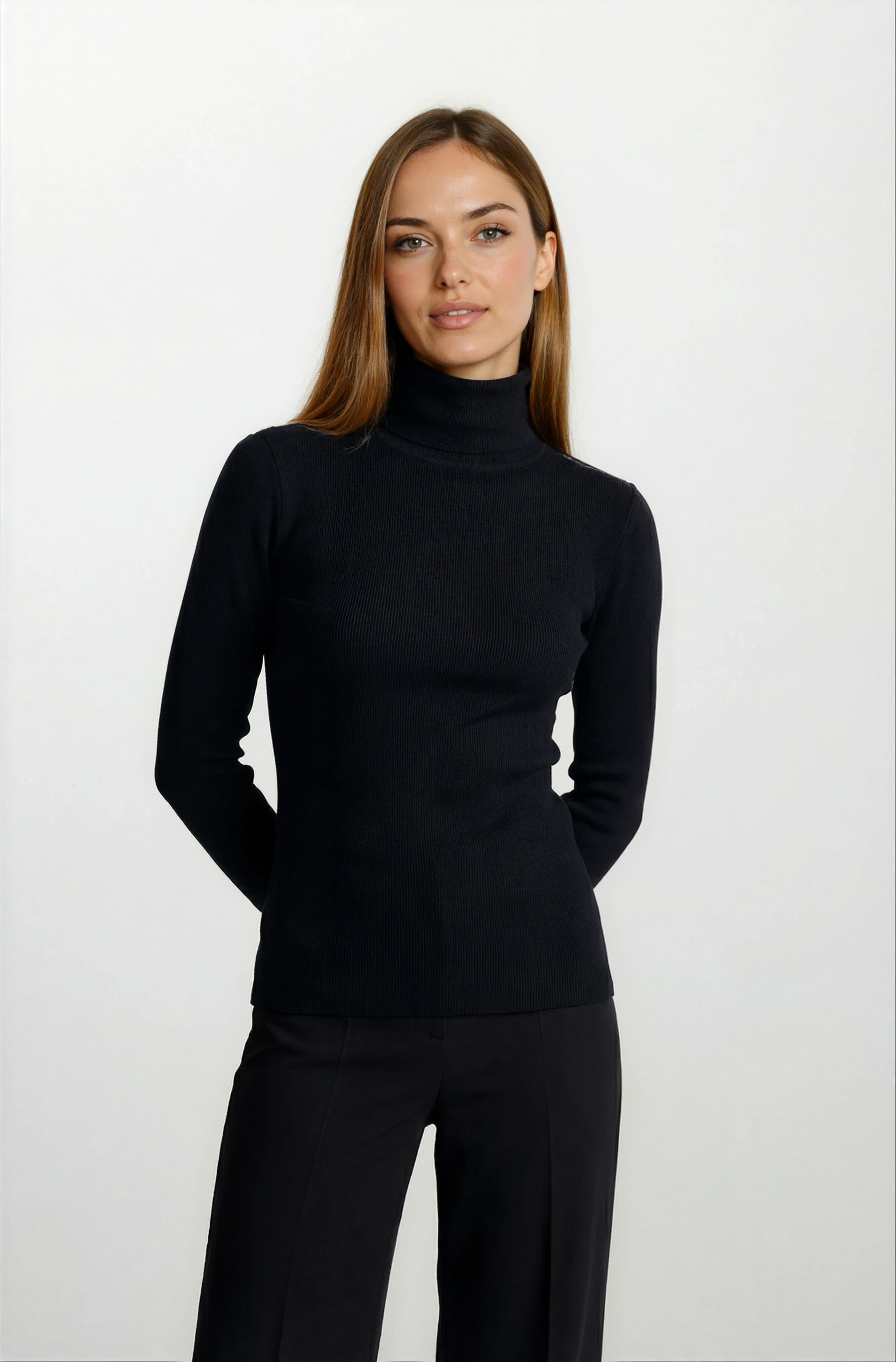 Valverde Balıkçı Yaka Uzun Kol Triko SİYAH