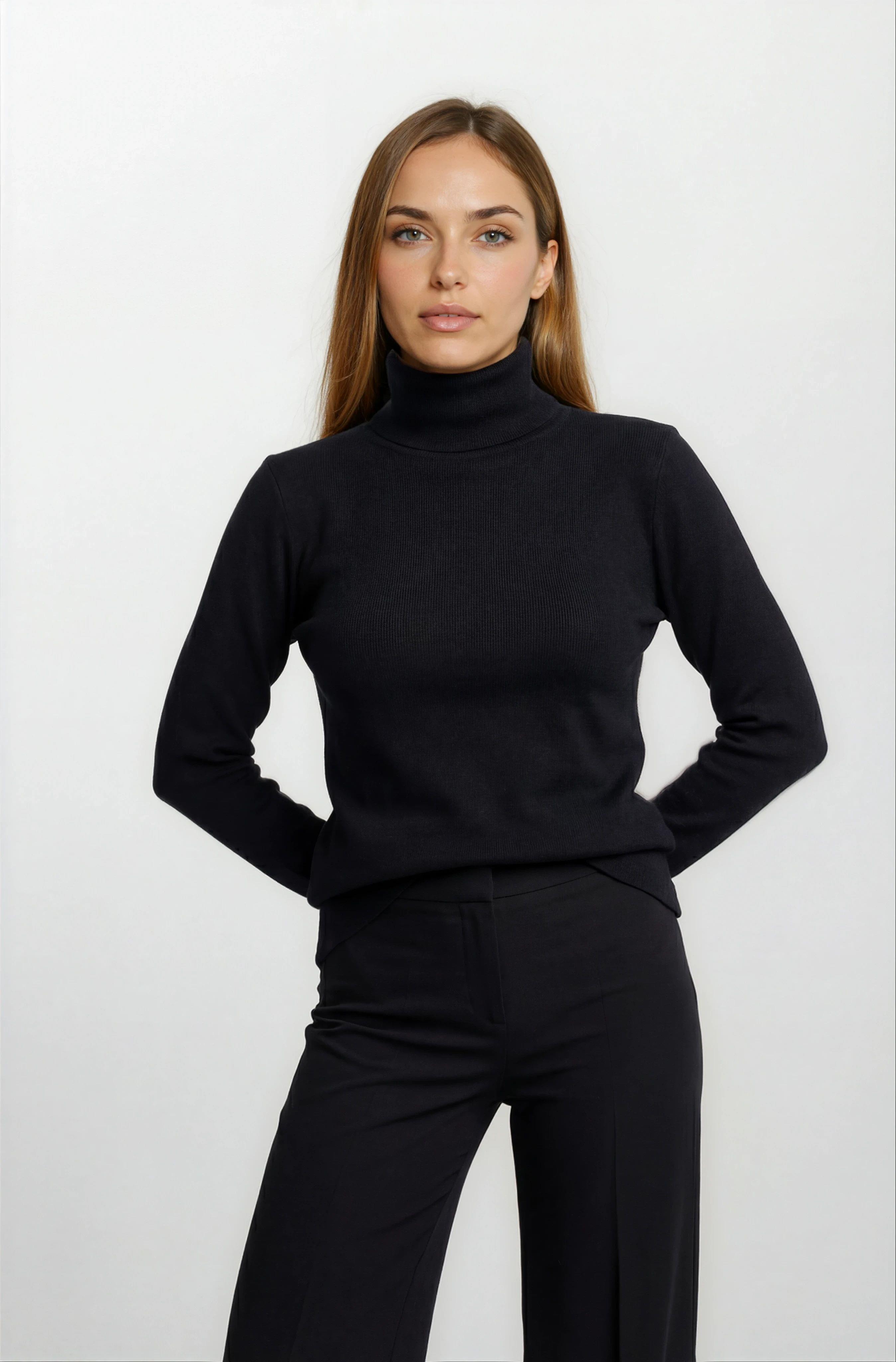 Valverde Balıkçı Yaka Uzun Kol Triko SİYAH