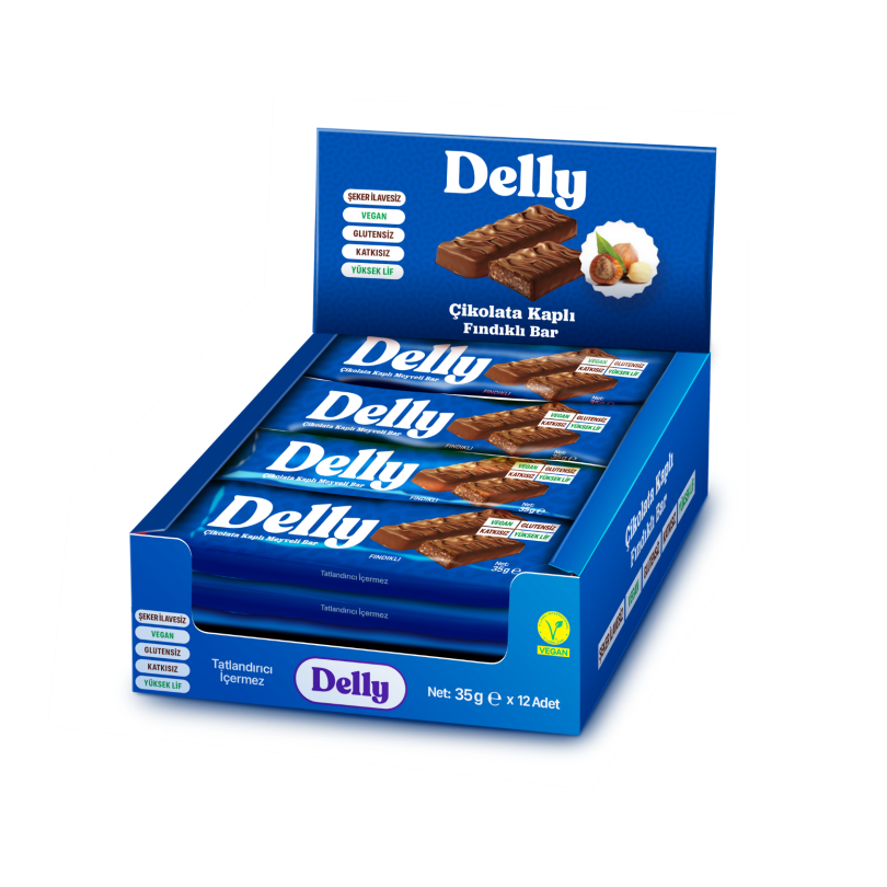 Çikolata Kaplı Fındıklı Meyveli Bar 12 Adet X 35 g