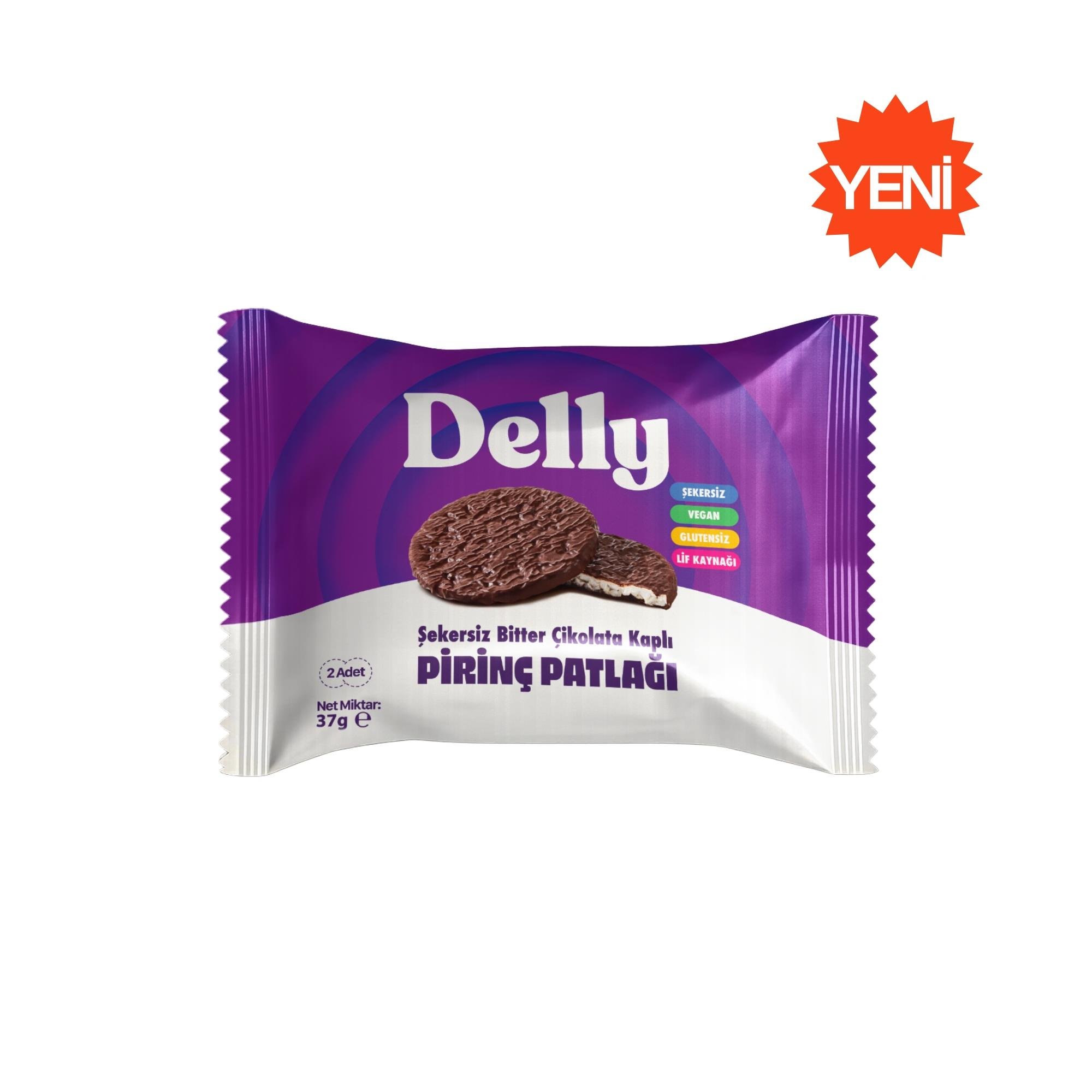 Şekersiz / Çikolata Kaplı / Pirinç Patlağı  12 Adet X 37 g