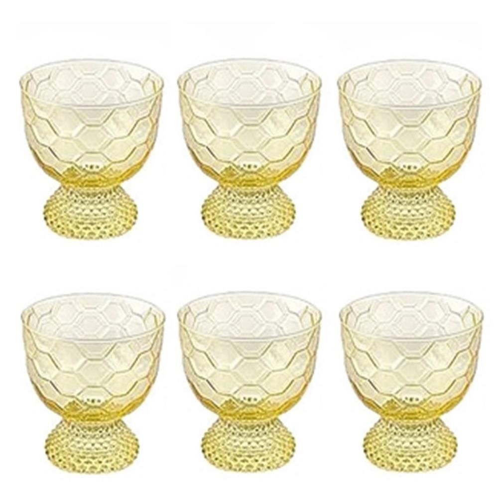 6 lı Ayaklı Kase (Sarı)