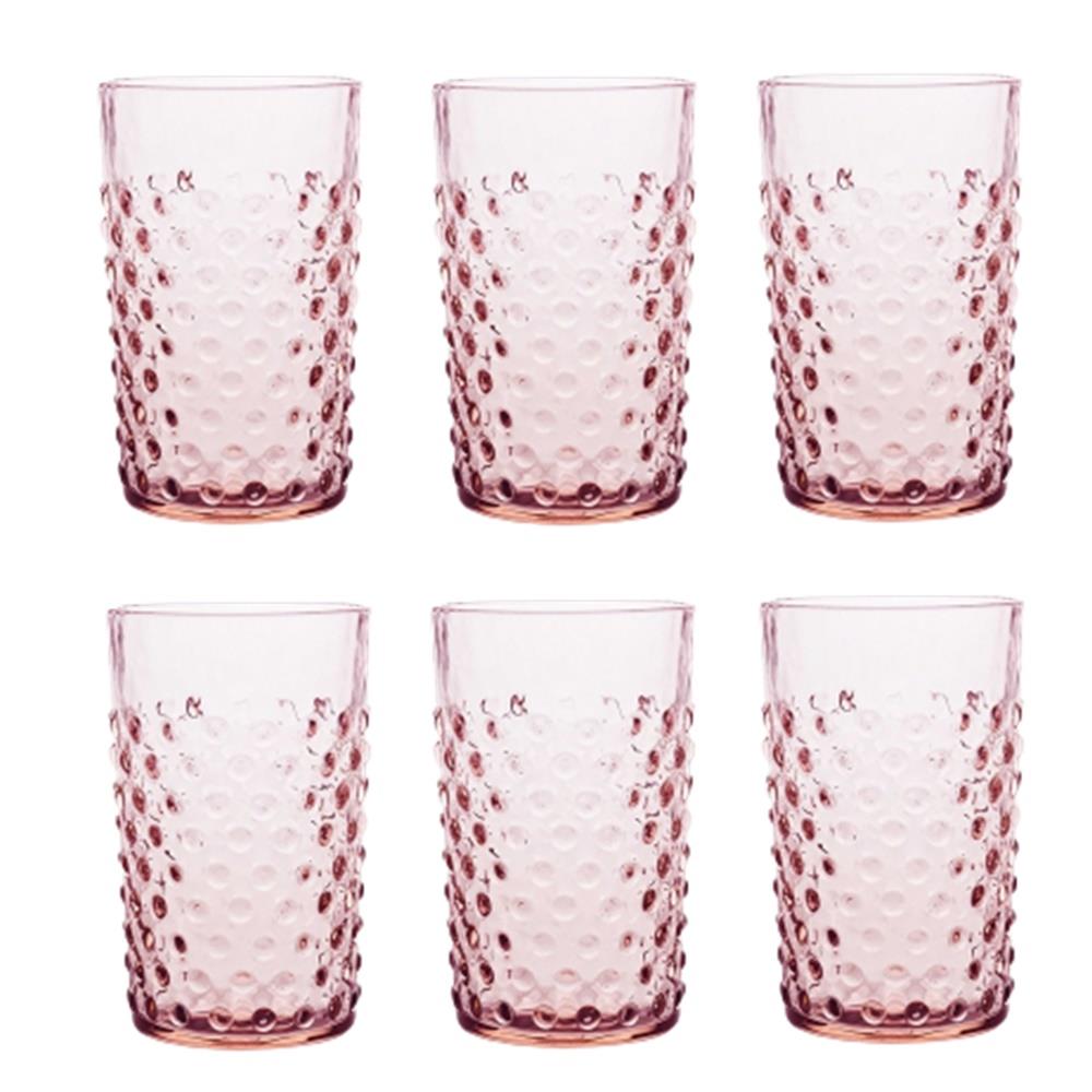 6 lı Su / Meşrubat Bardağı Pembe